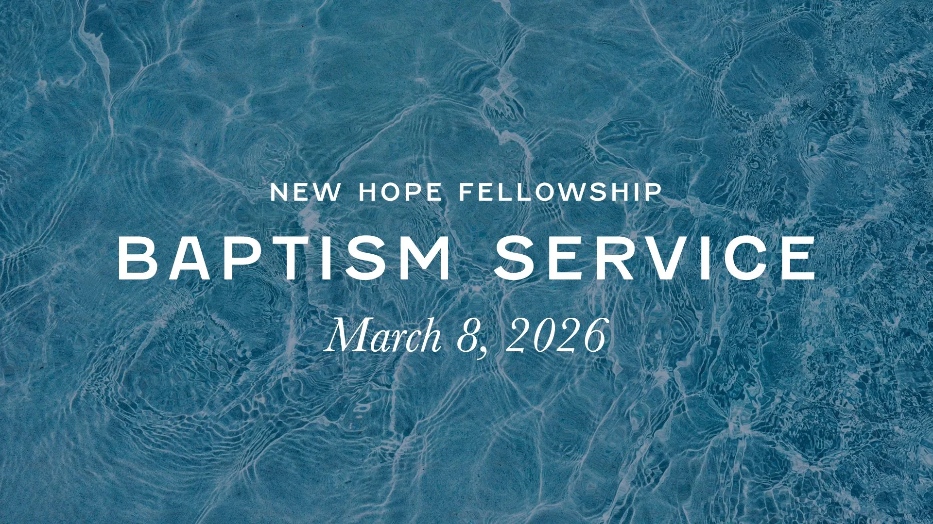 Baptism Service and Testimonies