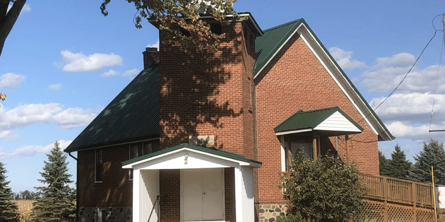 Arbela United Methodist Church for sale at 8496 Barnes, Millington Township MI.  Exterior photo.