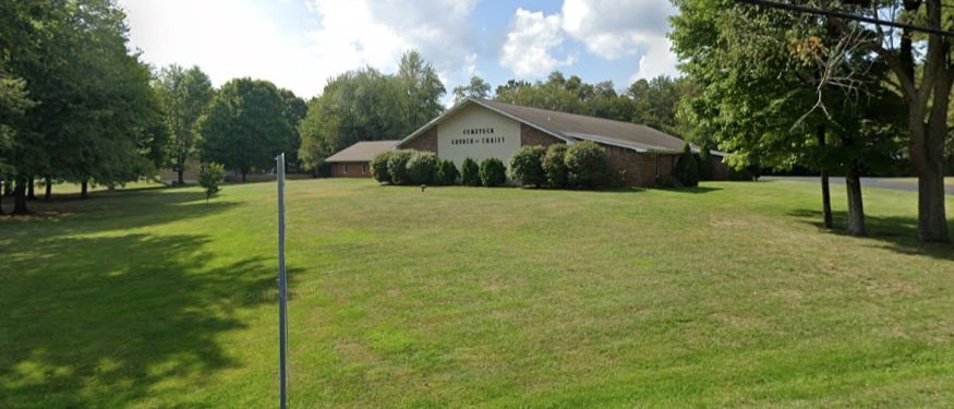 Exterior shot Comstock Church of Christ, 49048 Kalamazoo MI  sold by Religious Real Estate