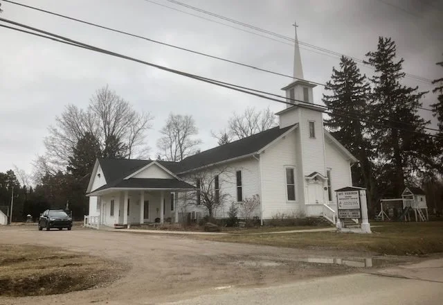Mt. Vernon United Methodist Church for sale at 3000 28 Mile Rd, Washington MI.  Exterior photo.