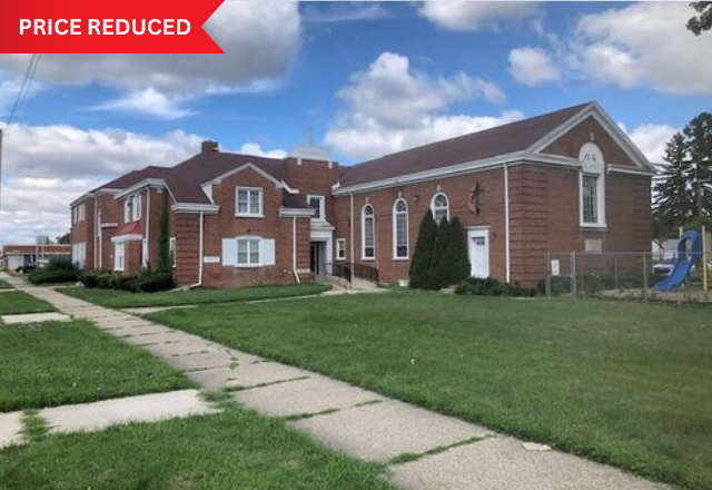 Church for sale in Detroit, MI. Exterior photo.