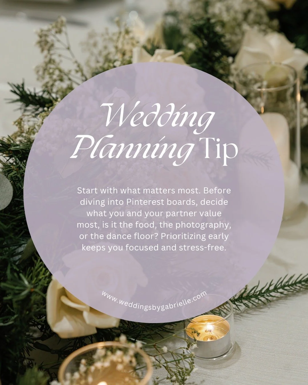 Wedding planning doesn&rsquo;t have to feel overwhelming, sometimes it&rsquo;s about taking a step back and focusing on what truly matters most to you and your partner. 

Whether it&rsquo;s the food, the photos, or the dance floor, identifying your t
