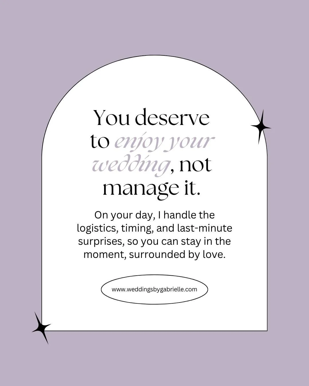 Your wedding day should be filled with laughter, love, and memories, not checklists.
From coordinating timelines to managing last-minute details, I ensure your celebration unfolds flawlessly while you focus on what truly matters: each other. 
Let&r