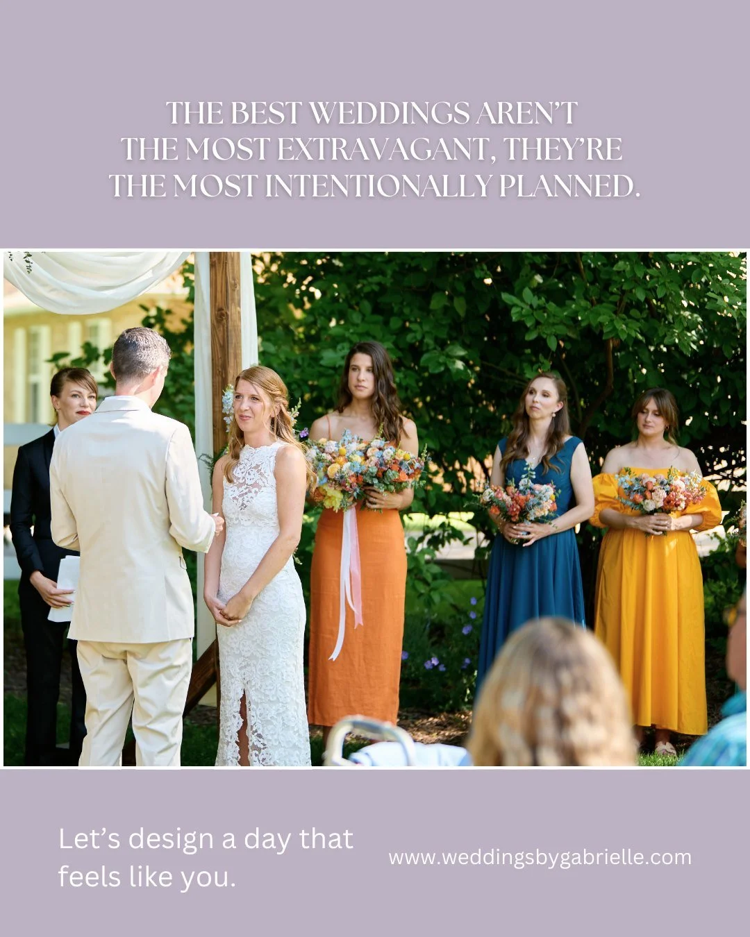 A meaningful wedding doesn&rsquo;t come from lavish details alone. 

It comes from intention, clarity, and thoughtful choices that bring your love story into focus. 

When each moment is planned with care, your celebration feels authentic, personal, 