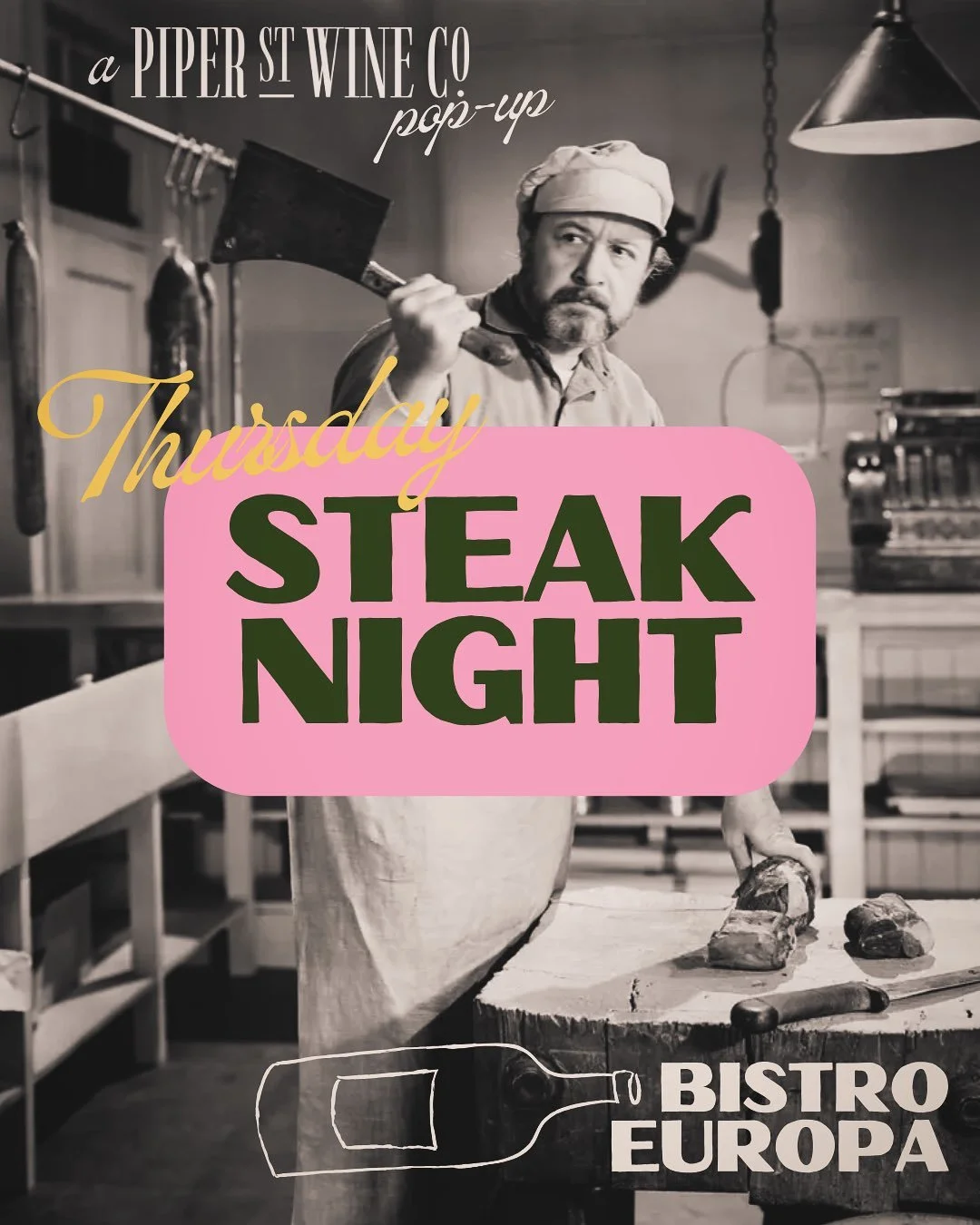 Thursday Steak Night.

A glorious way to start the almost weekend.
In addition to the full menu, Thursday sees a focus on Steak and things that we love to eat with it. 
This Thursday&rsquo;s specials include:

* Oysters Rockefeller - an absolute deli