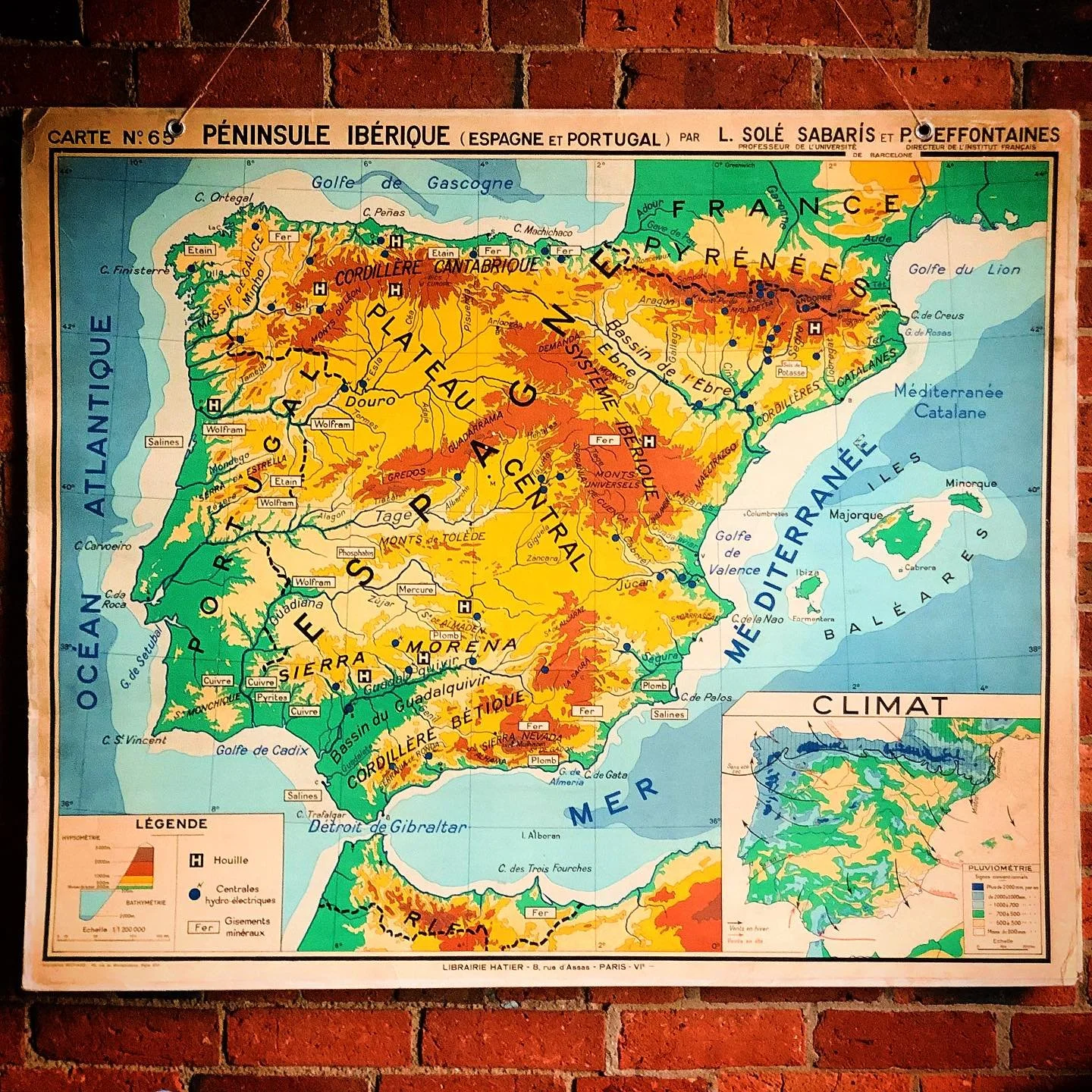 A couple of months ago I was lucky enough to meet Lauren, who now lives in Kyneton. Lauren used to live in Lyon, France in the 80&rsquo;s and purchased this map at a market. It&rsquo;s a beautiful old classroom map circa late 1960&rsquo;s (I believe)
