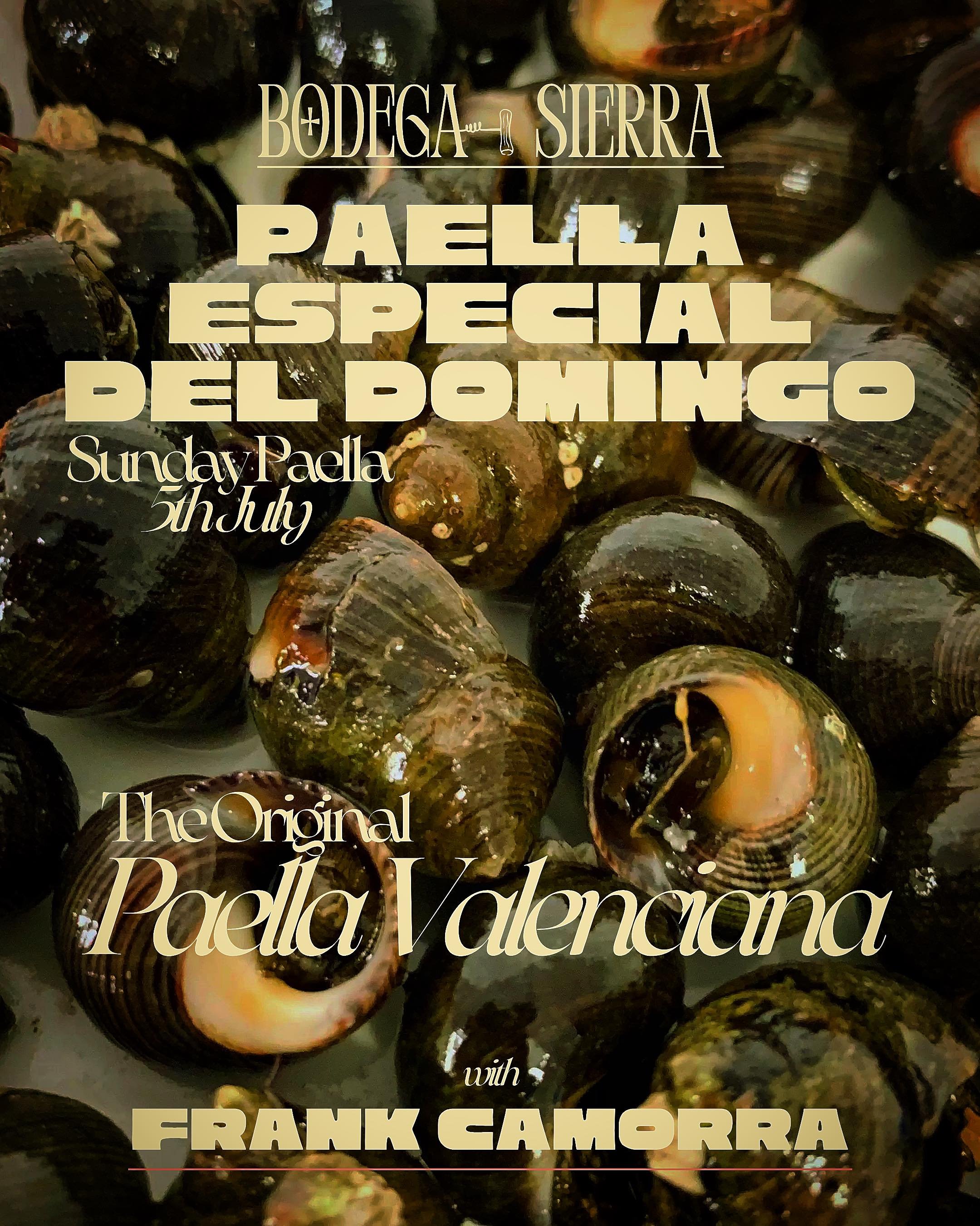 This Sunday - PAELLA VALENCIANA

Considered by most to be the original Paella, Paella Valenciana is a rustic, humble dish born in the countryside around the Albufera lagoon just south of Valencia city.

Now traditionally, this Paella is made with rab