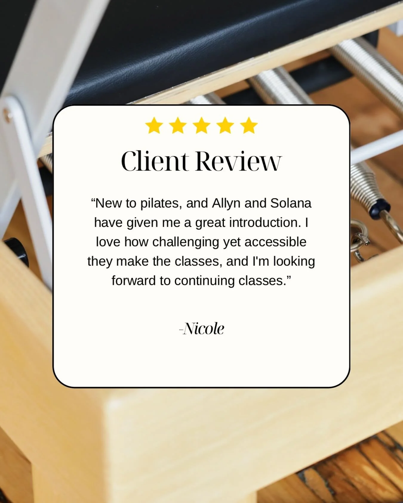 Sweet new review that has us grinning from ear to ear 🥰 yes to more fabulous first experiences that lead to long-lasting relationships to movement!