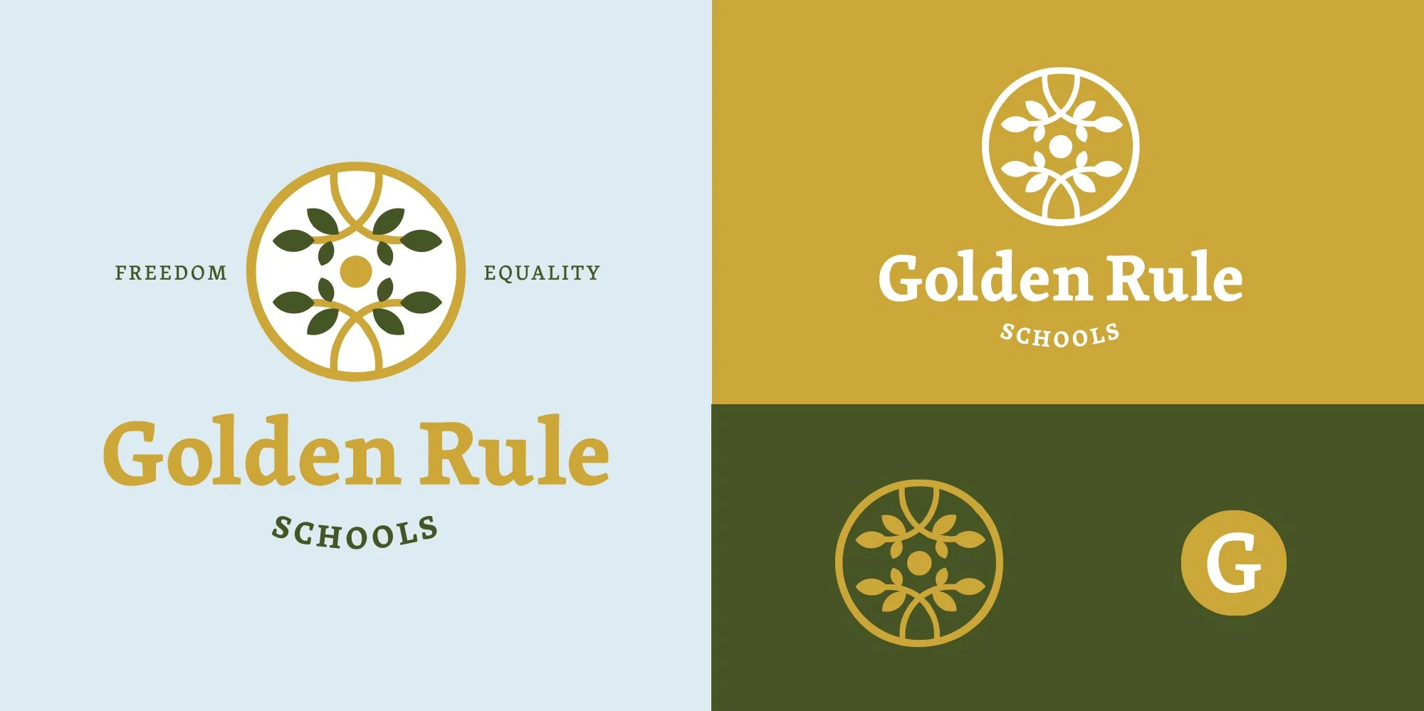 Unique preschool logo variations developed for a cohesive brand identity design.