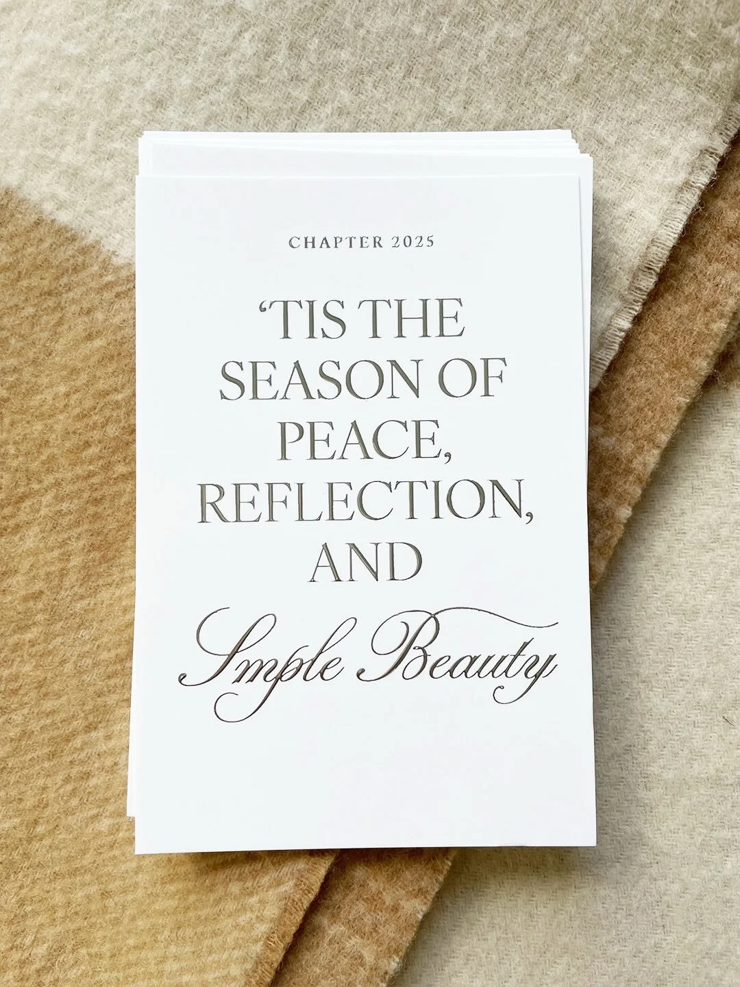 There were many moments this year&mdash;both busy and meaningful. This holiday season, I&rsquo;m choosing to slow down and spend it quietly and reflectively, heart to heart. No Christmas tree and holiday decoration. 

While the past year involved a l
