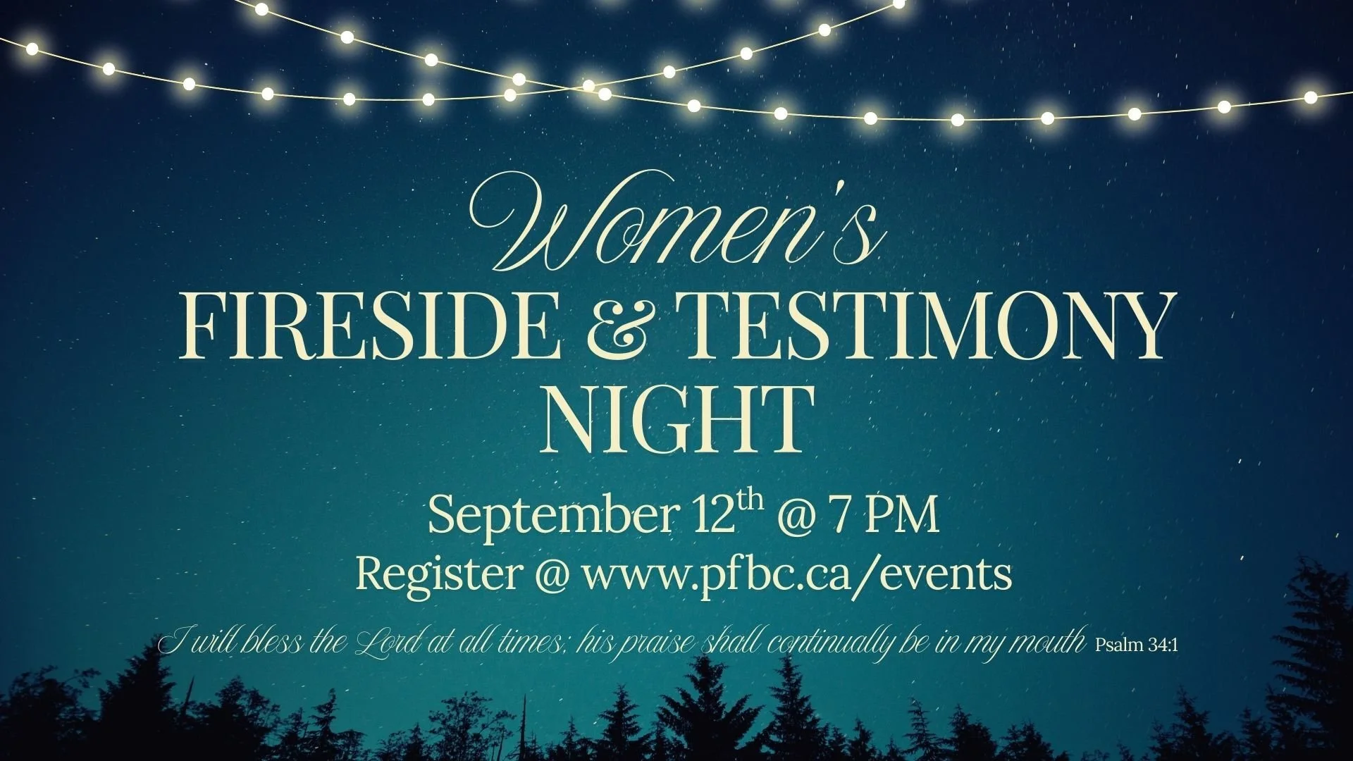 Women's Fireside & Testimony Night