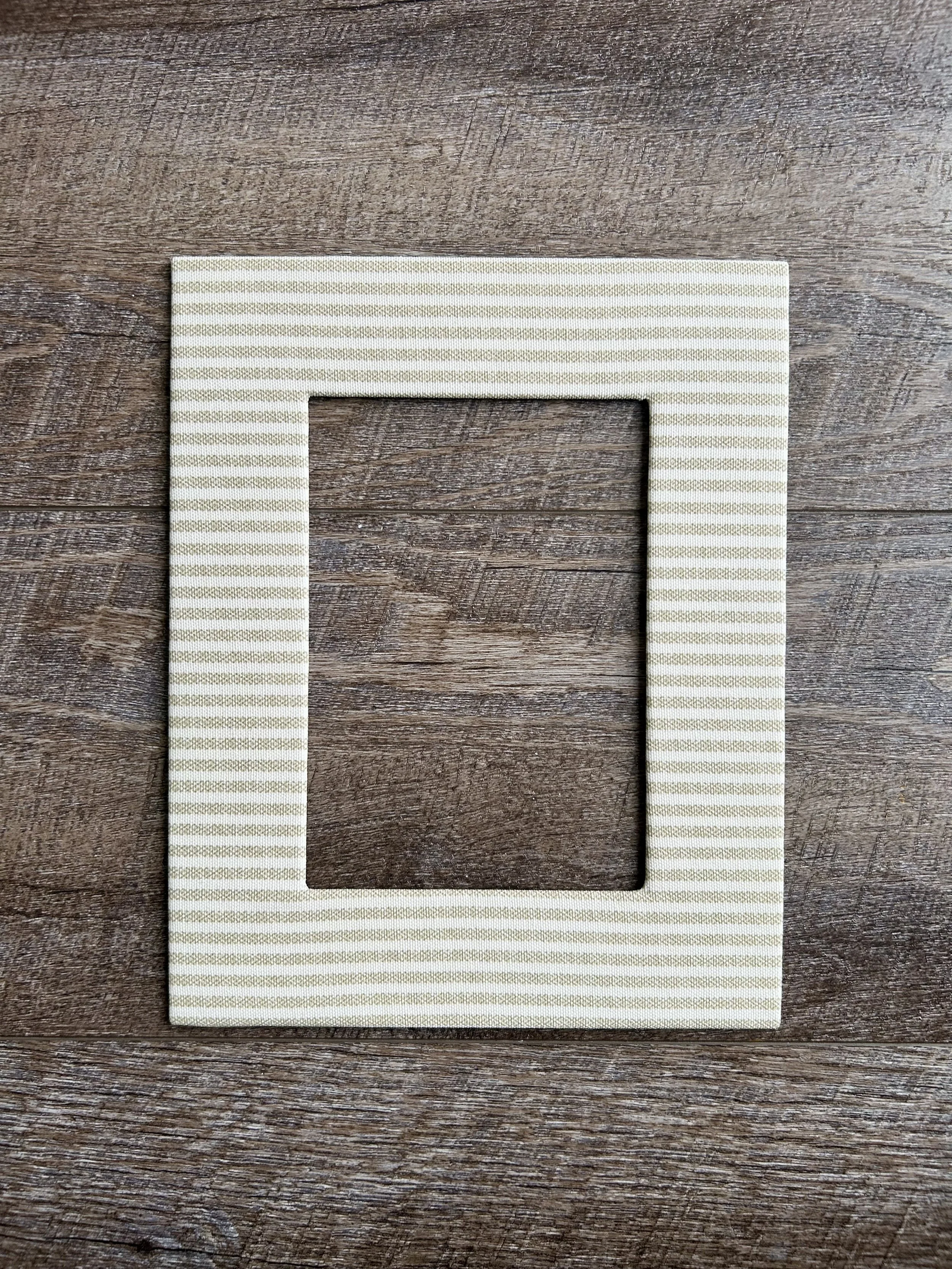Neutral Striped Fabric Photo Mat