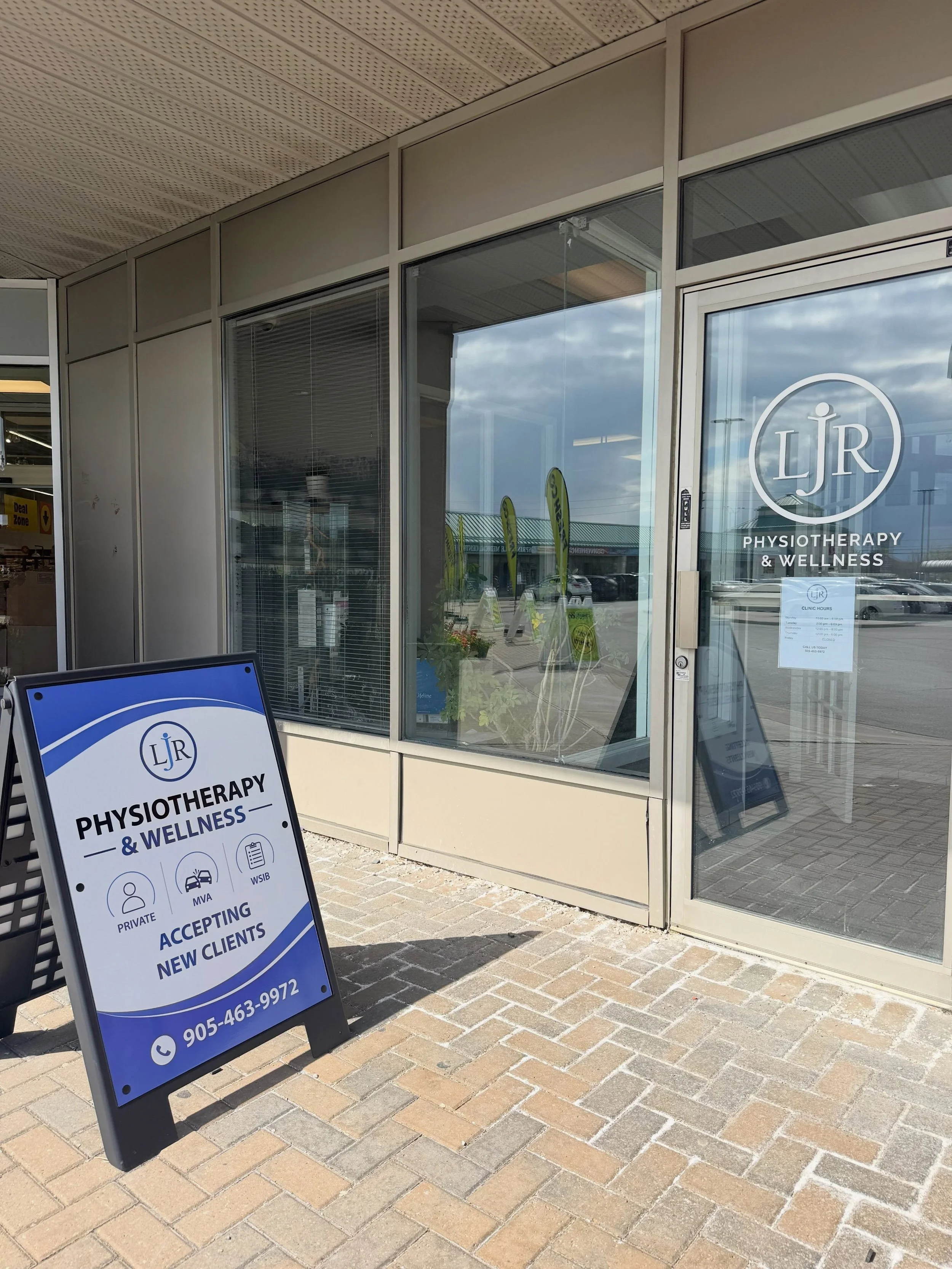 Looking for Physiotherapy? 👀

Just look for our @ljrphysiotherapy sign right outside our door!

We are currently accepting new and returning clients, including: 

✅ Private patients
✅ WSIB claims
✅ Motor vehicle accident (MVA) clients

📞 Call us to