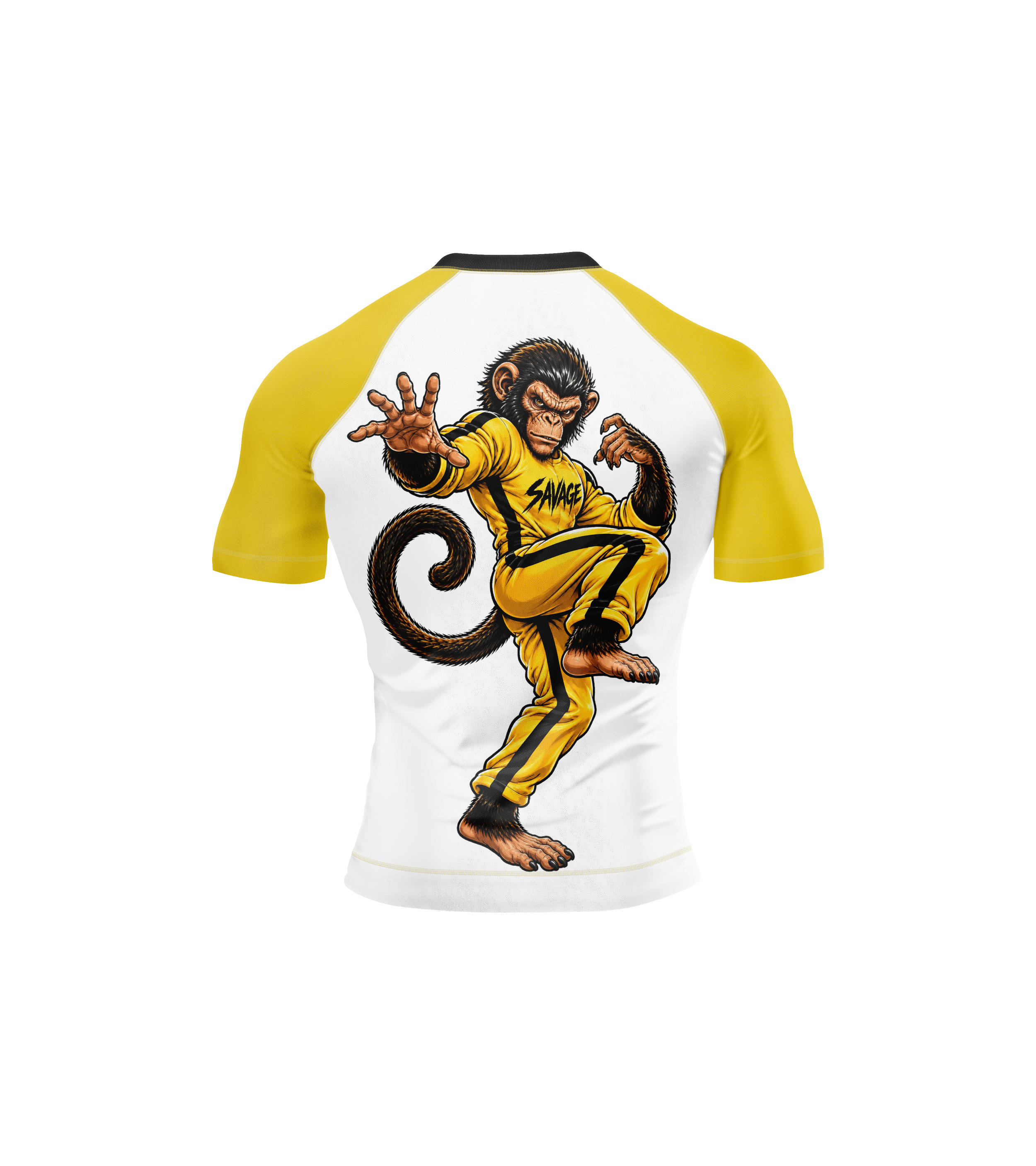 Savage Fighting Monkey Compression T-Shirt (Back View) copy.png