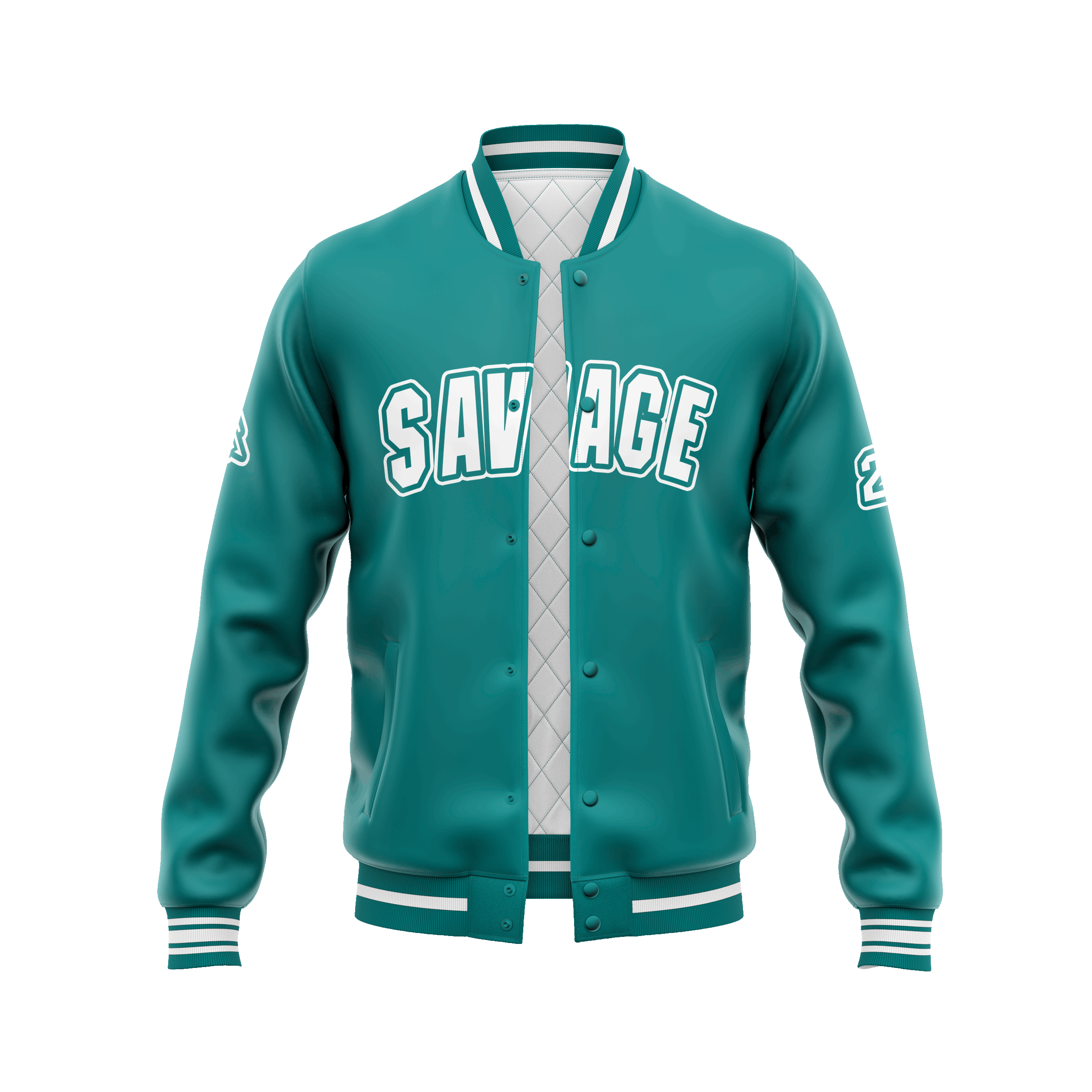 Satin Teal Bomber (Front View) copy 2.gif