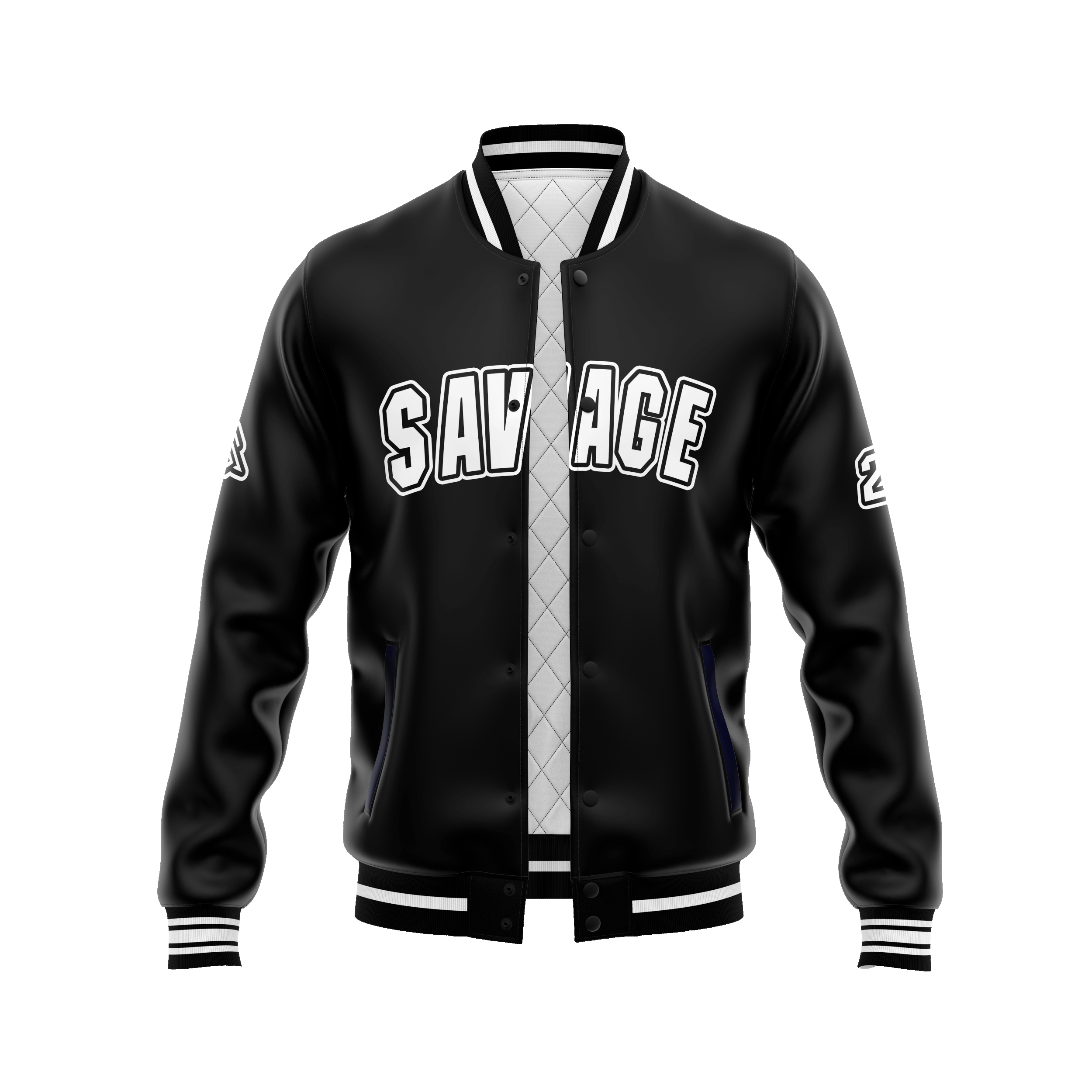 Savage Black Bomber Jacket