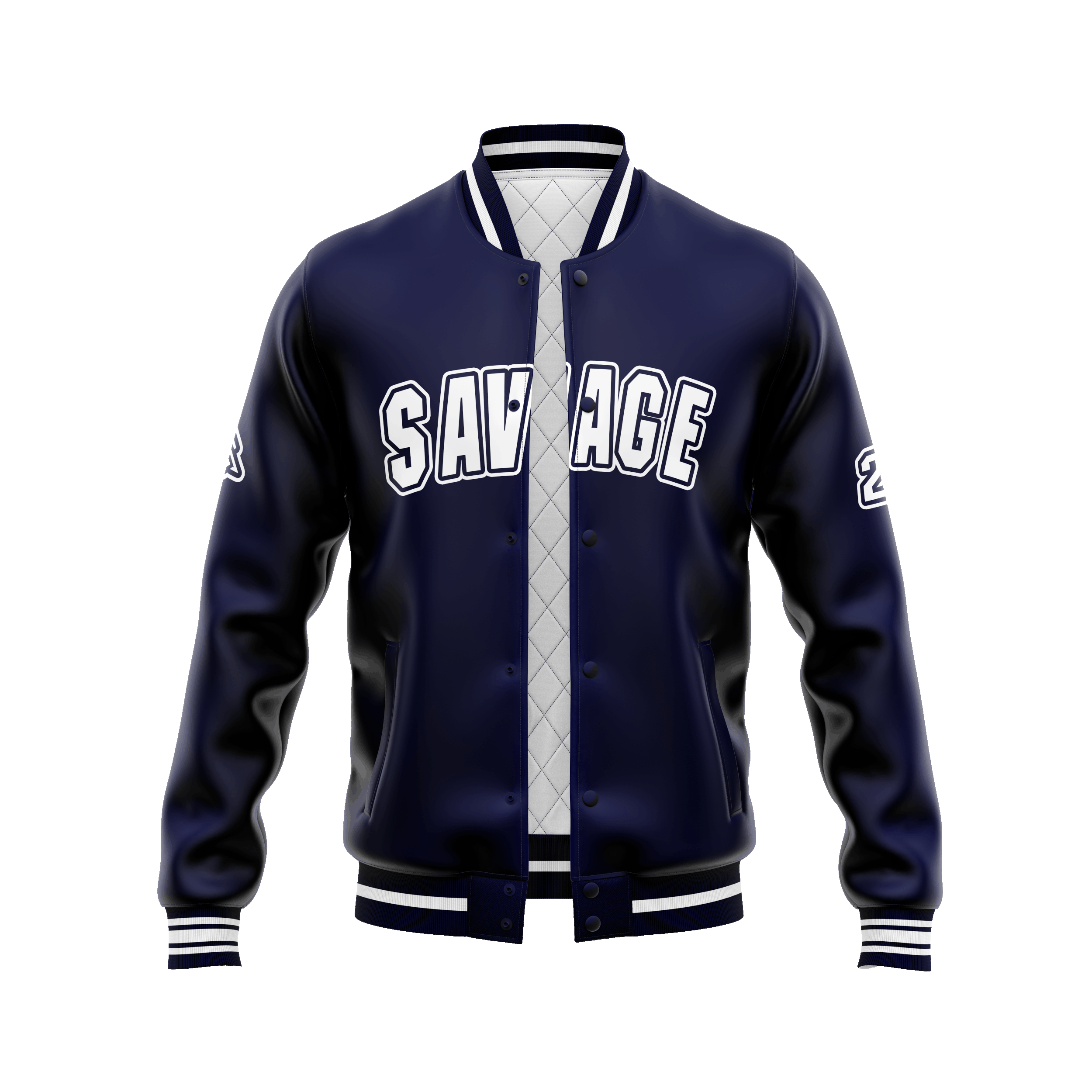Savage Navy Blue Bomber Jacket