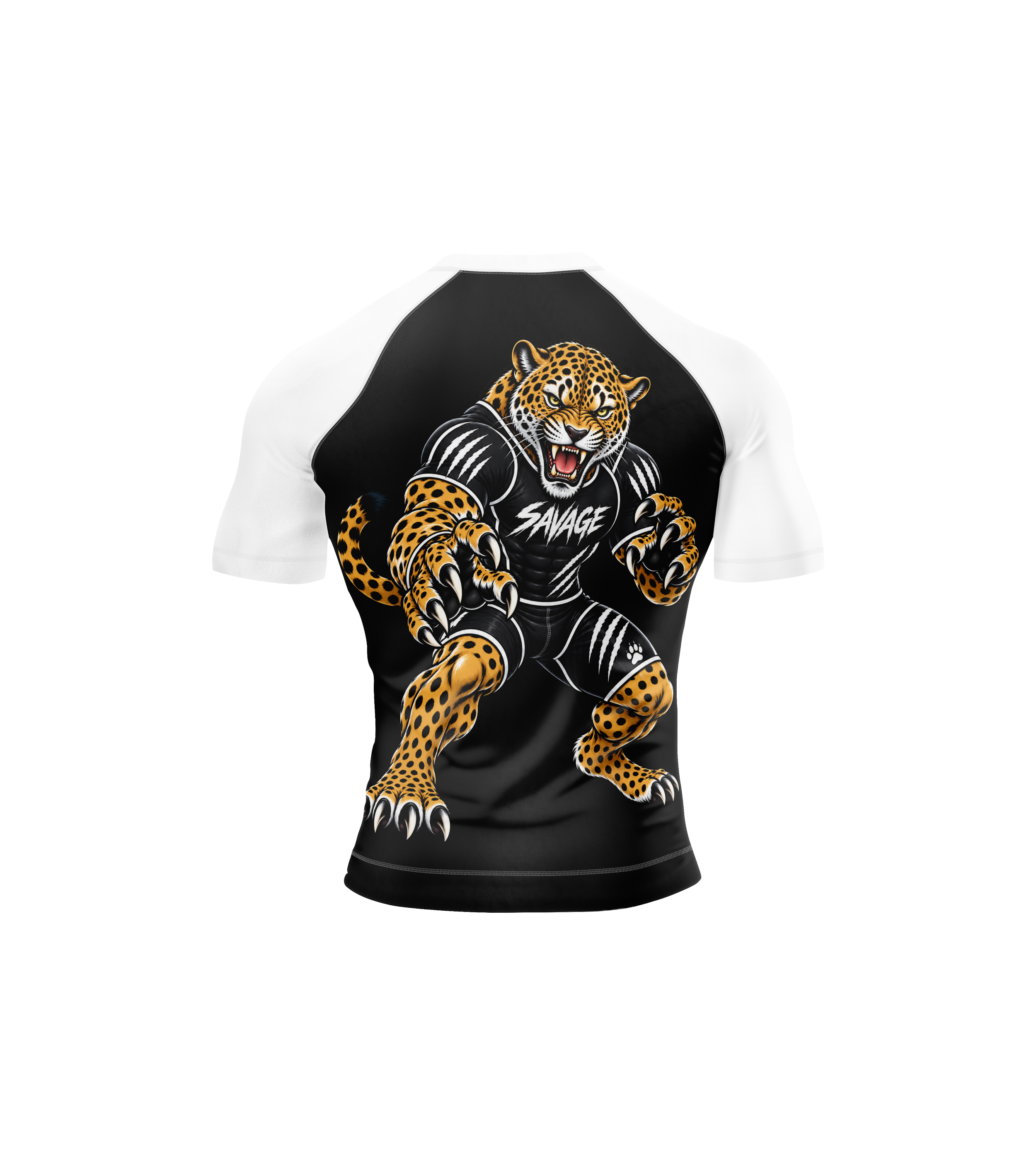 Savage Fighting Jaguar Compression T-Shirt (Back View) copy.png