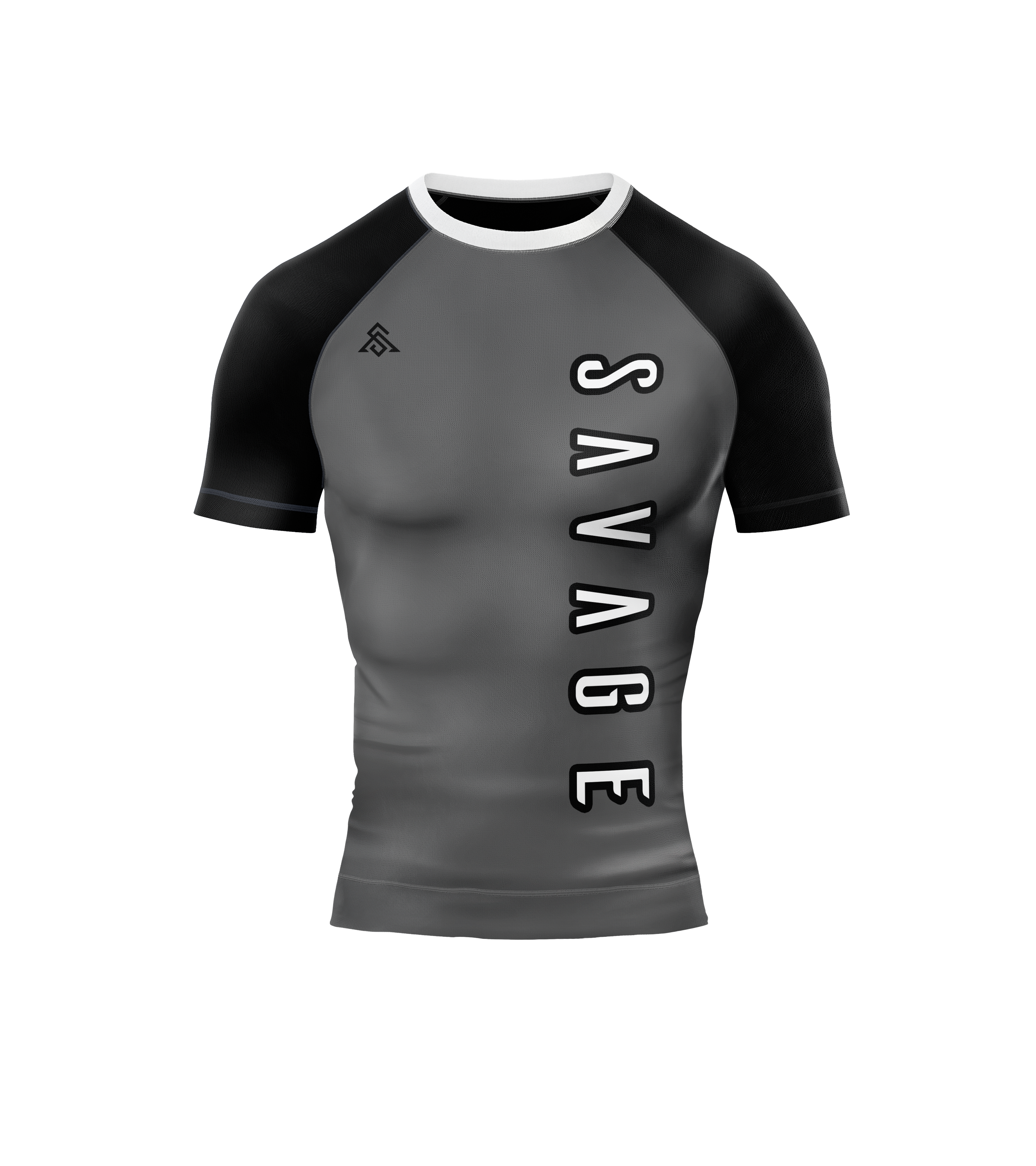 Savage Fight Panda Compression T-Shirt (Front View) copy.png