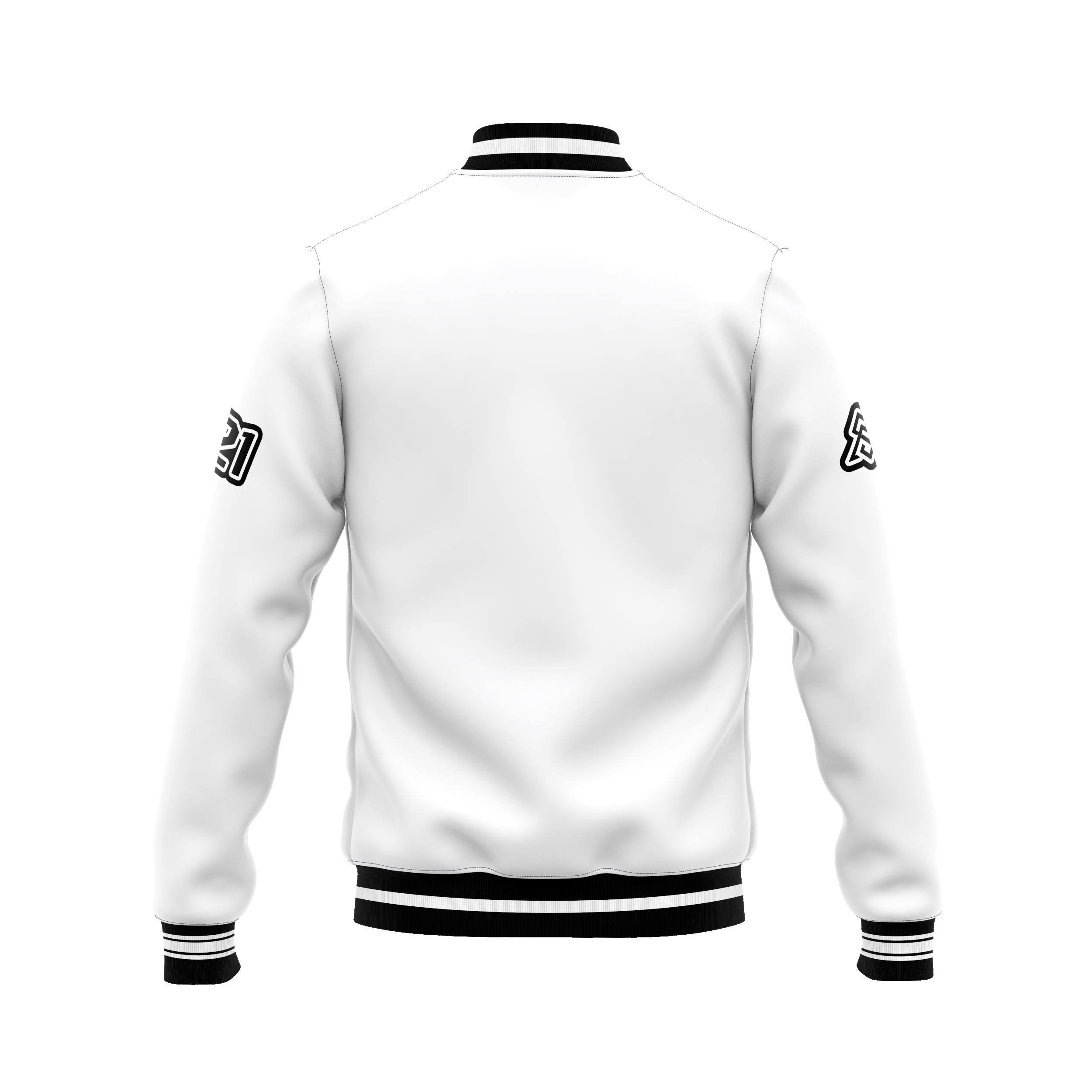 Satin  White & Black Bomber (Back View) copy 2.gif