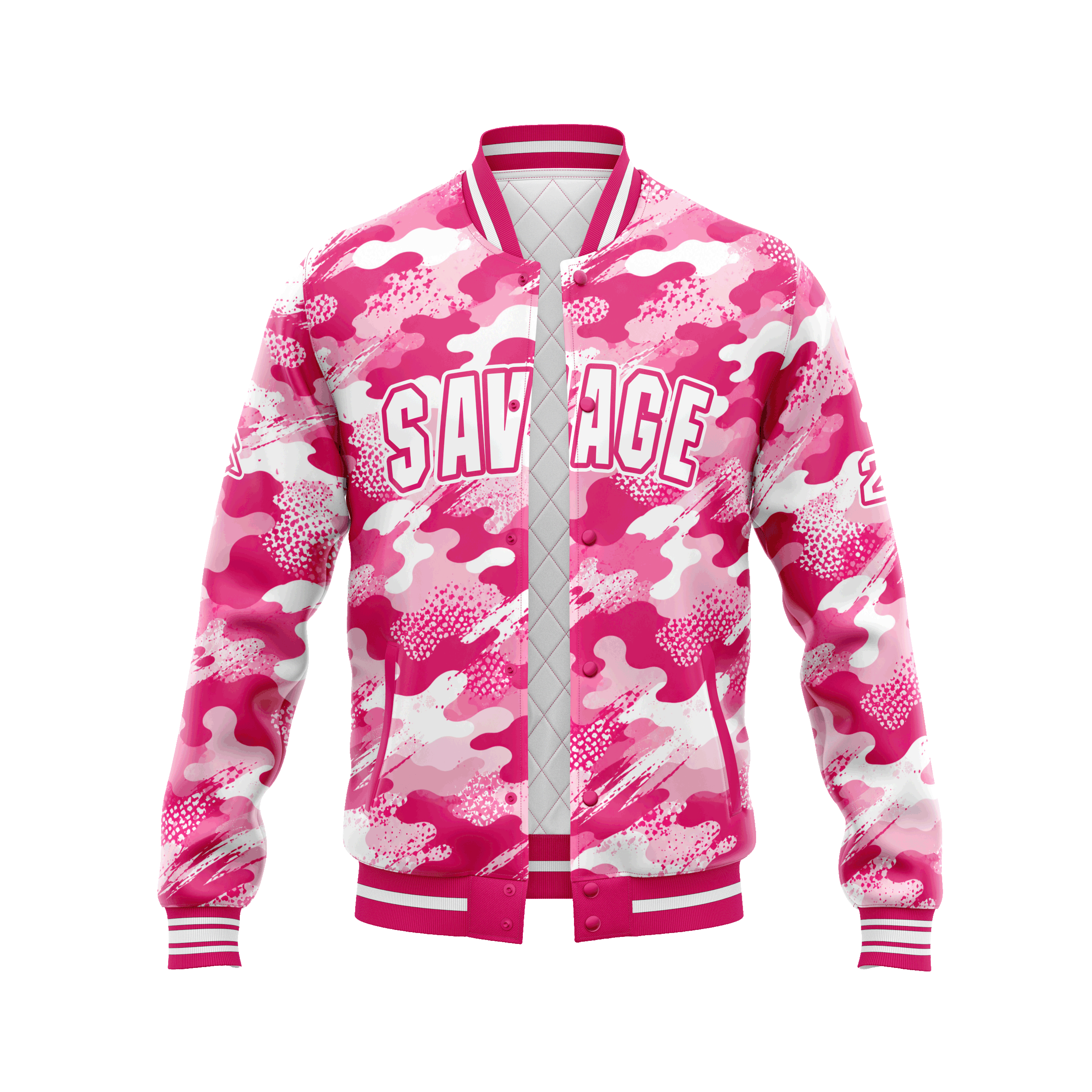 Savage Pink Camo Bomber Jacket