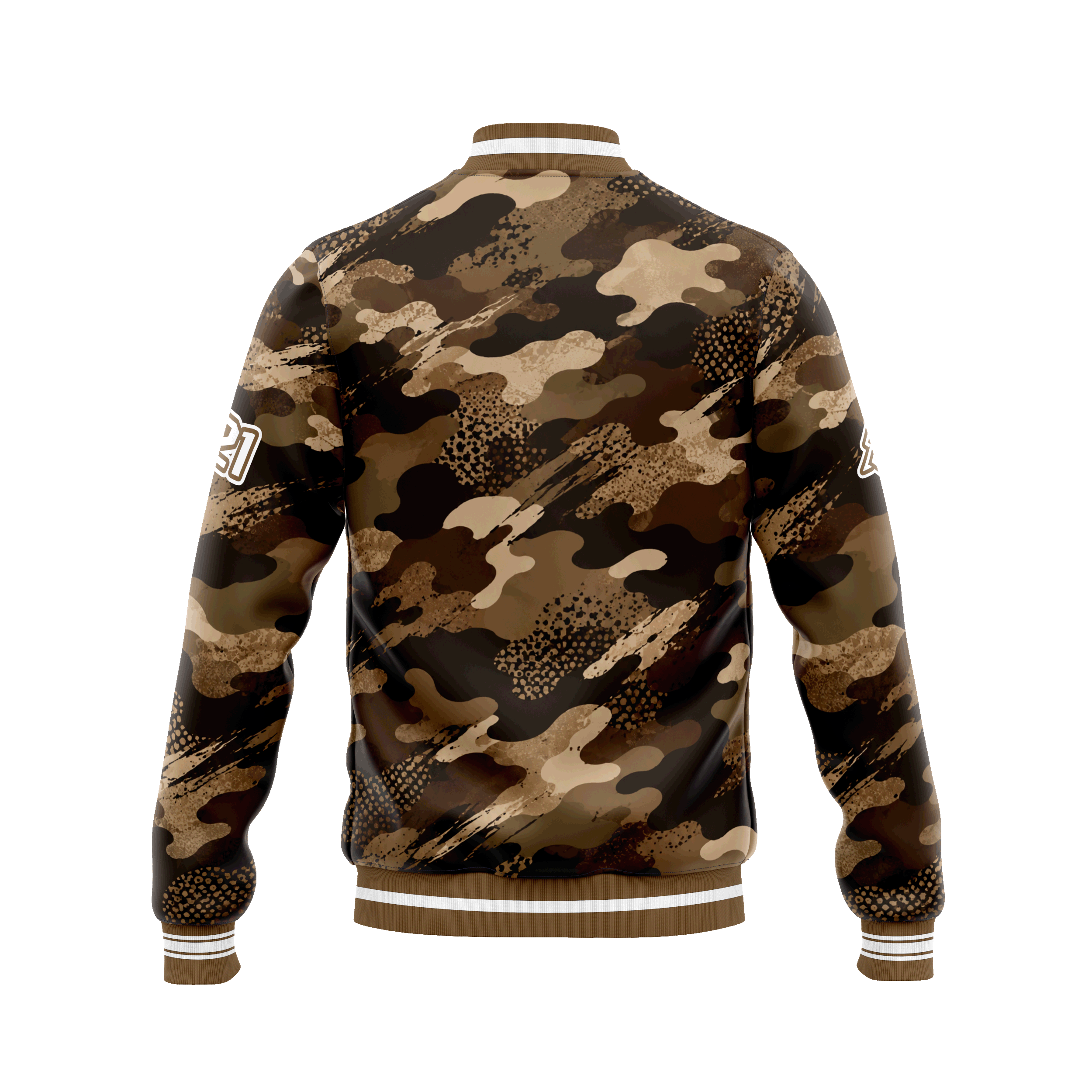 Satin Brown Camo Bomber (Back View) copy 2.gif