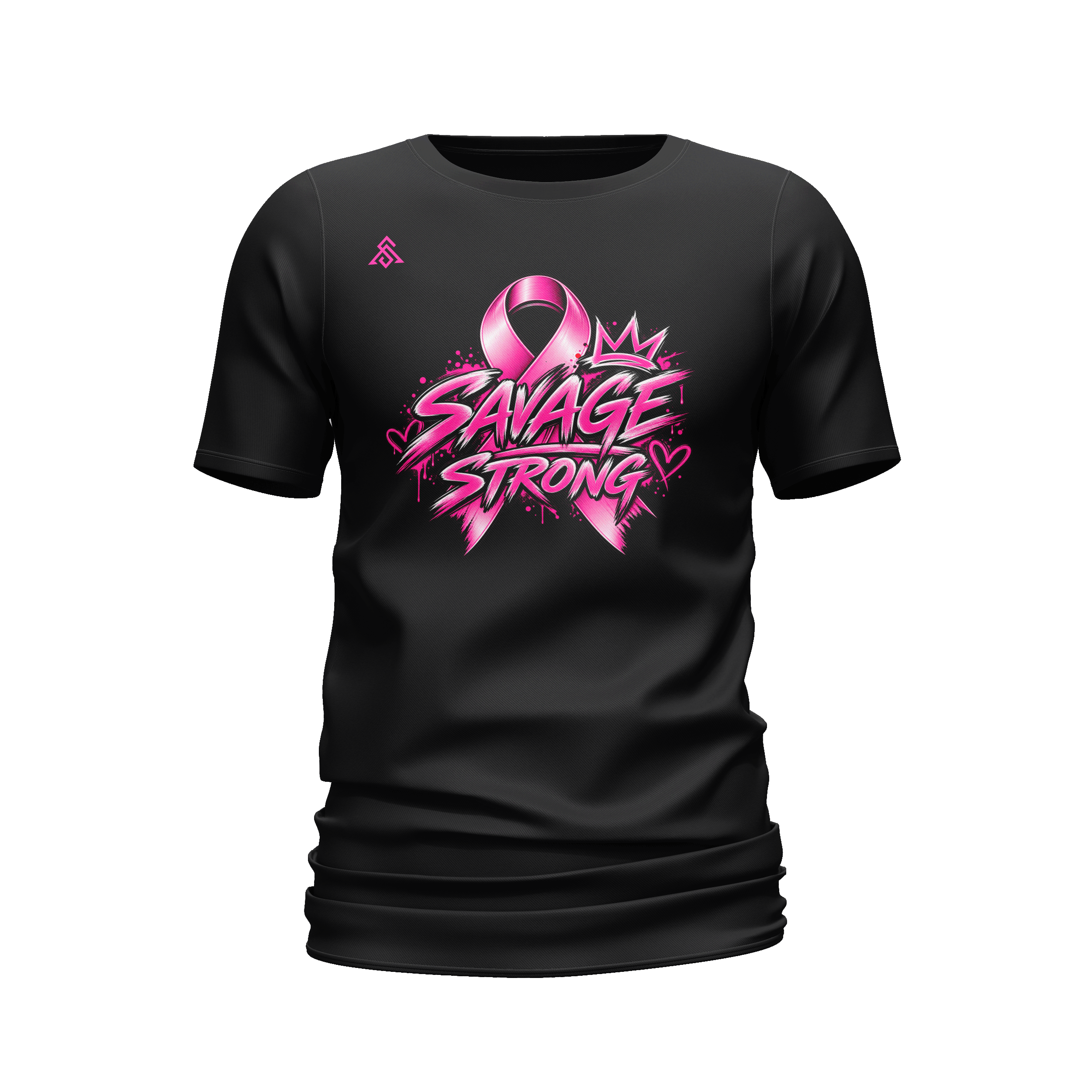 Savage Black Breast Cancer Awareness Cotton Shirt