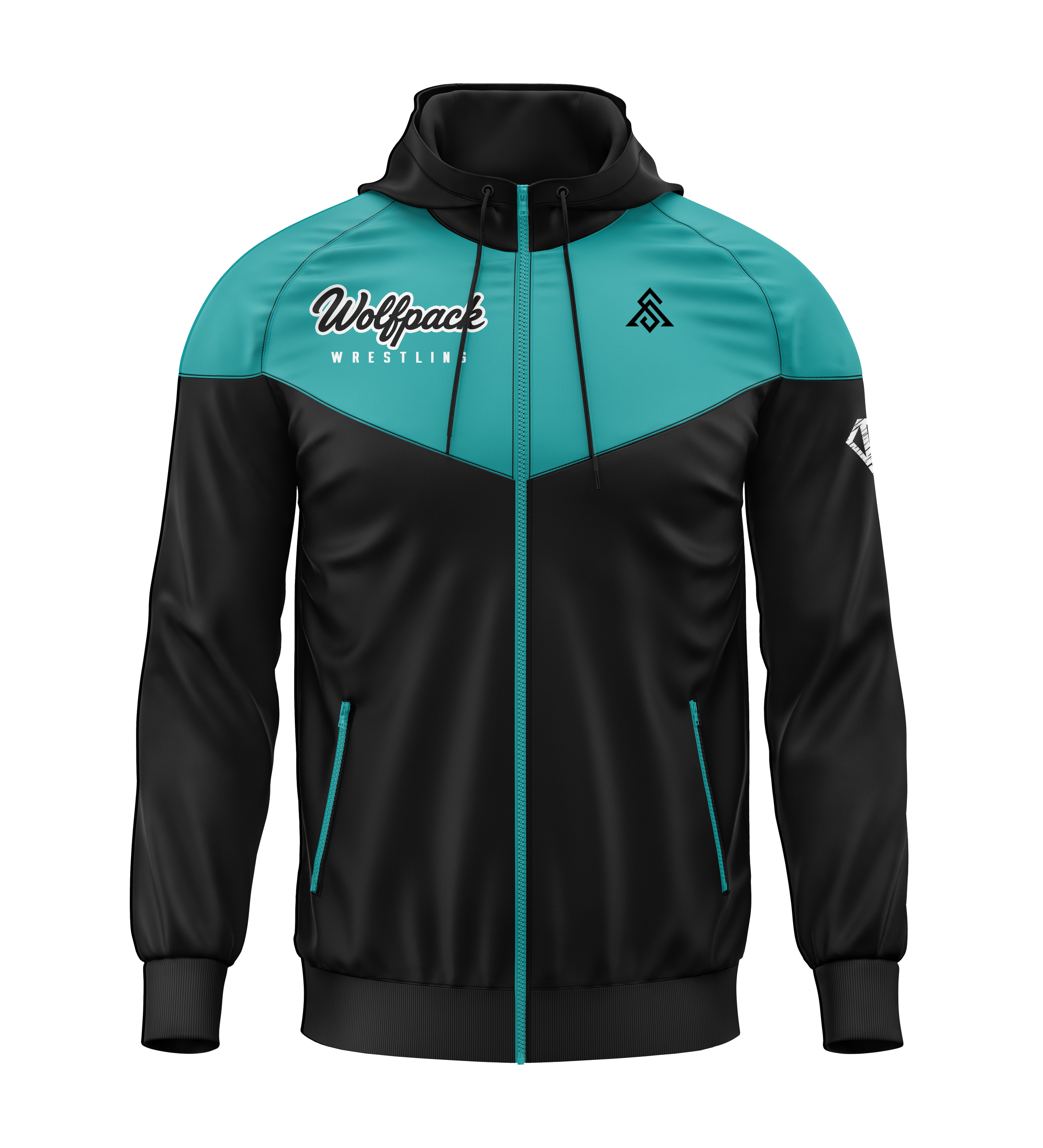 WPA Black & Turquoise Windbreaker
