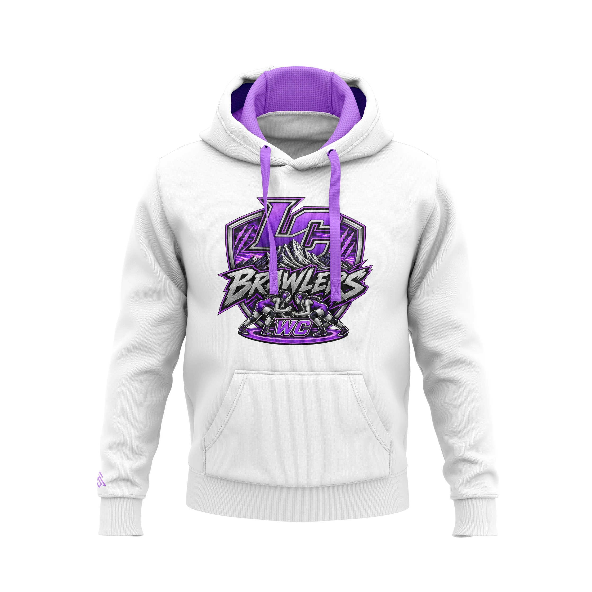 White LC Brawlers Hoodie (Girls)
