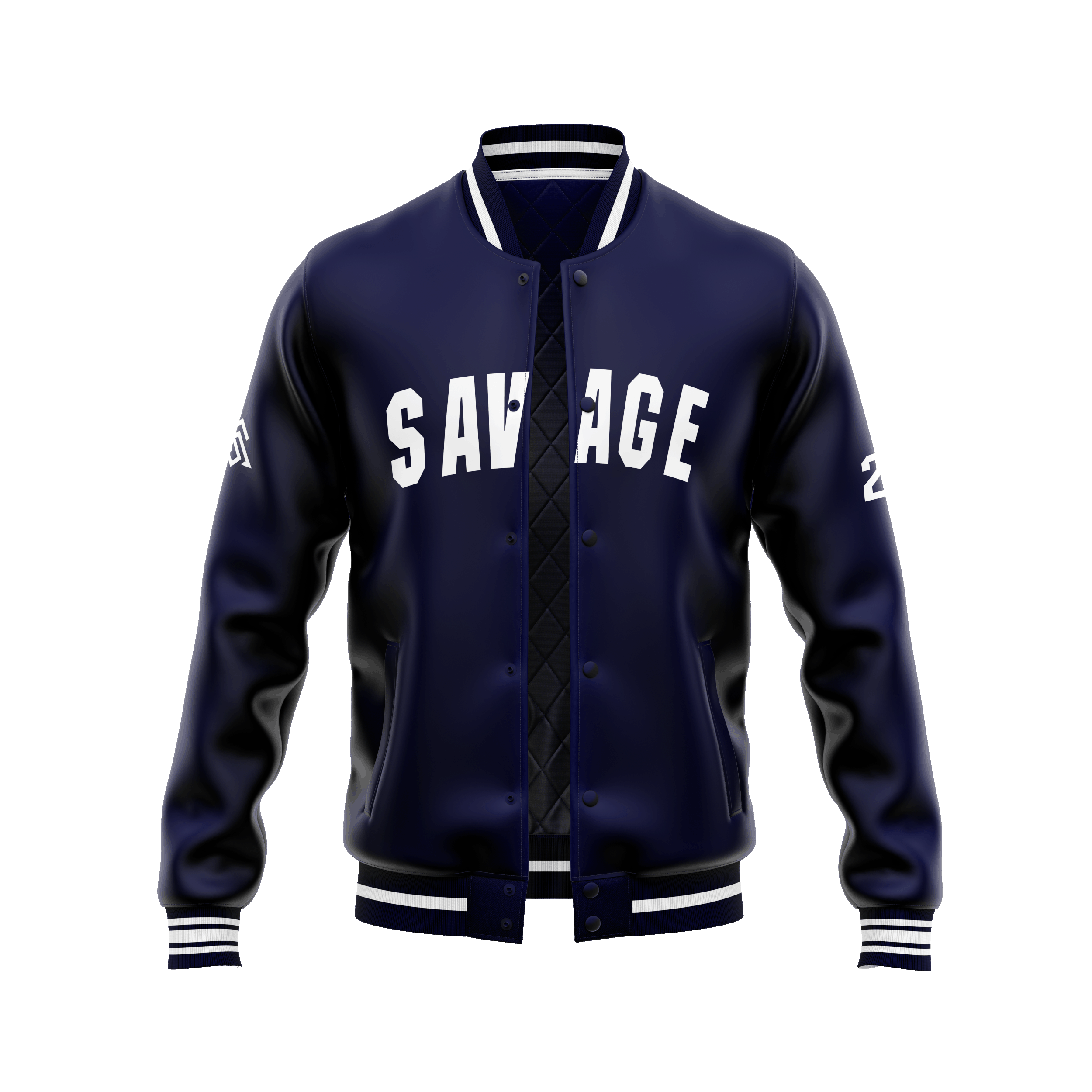 Savage Navy Blue Bomber Jacket