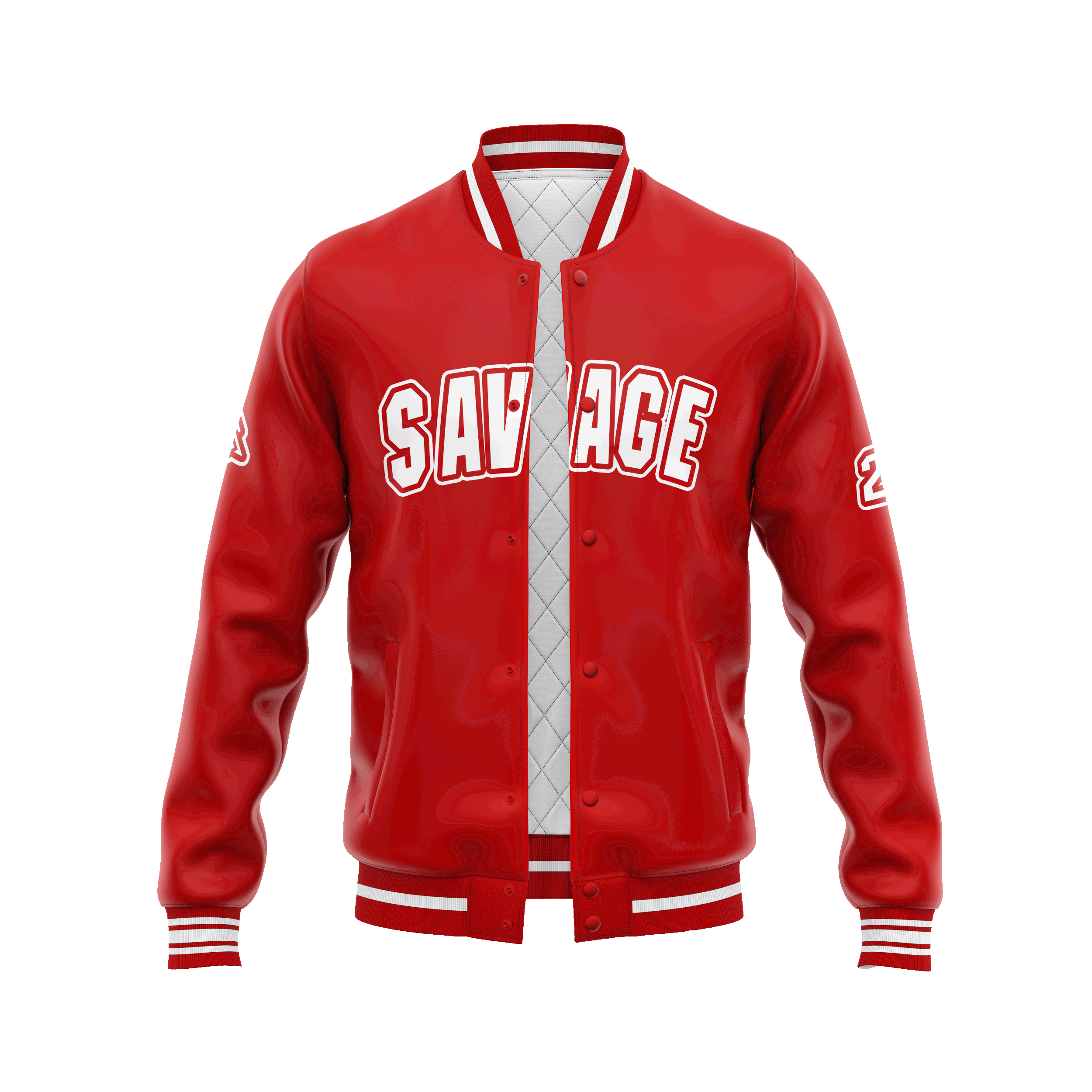 Savage Varsity Red Bomber Jacket