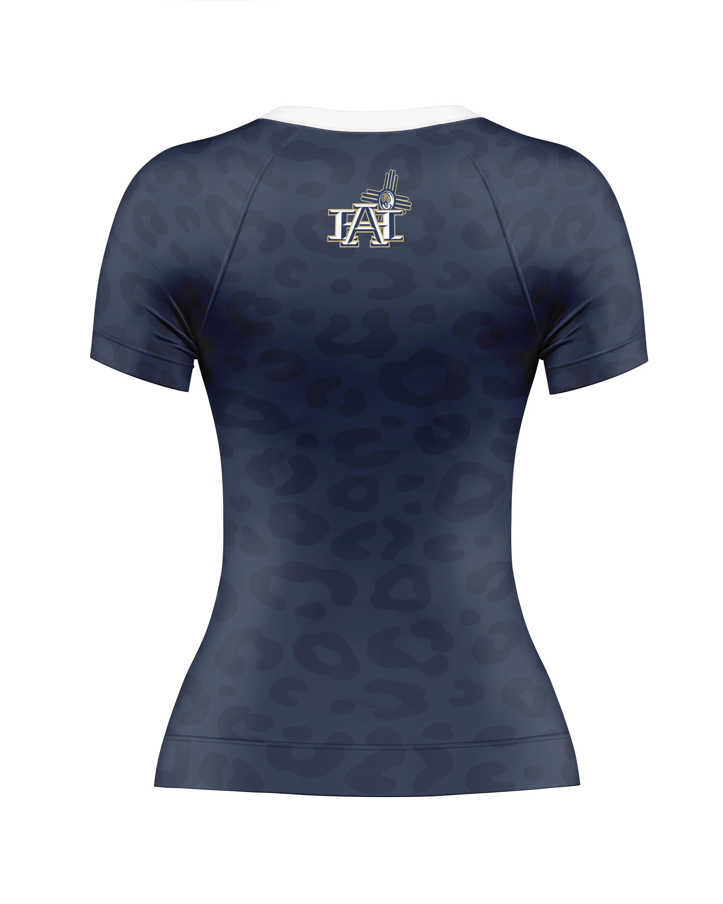 AHA Blue Compression Womens Top (Back View) copy.jpg