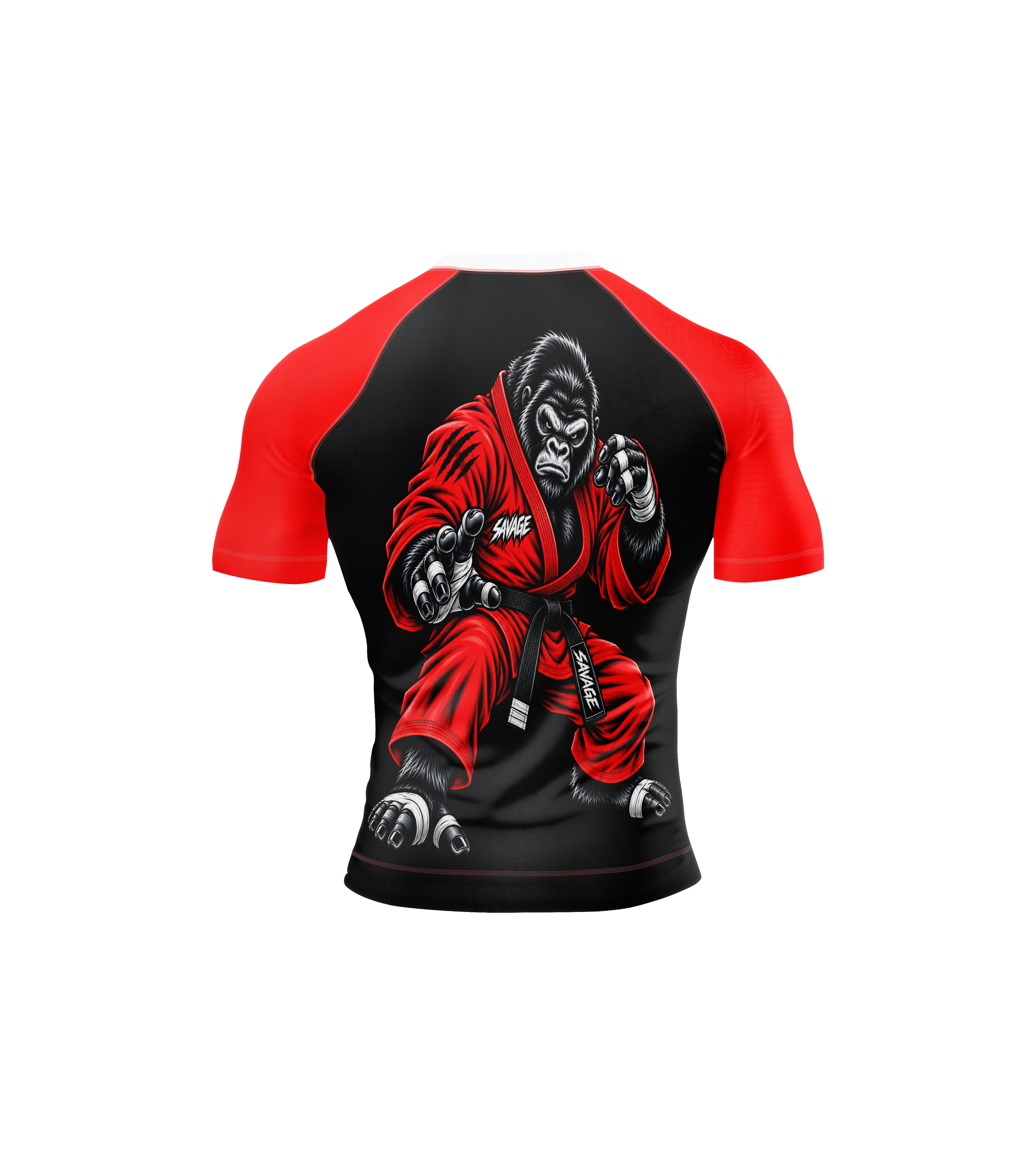 Savage Fighting Gorilla Compression T-Shirt (Back View) copy.png