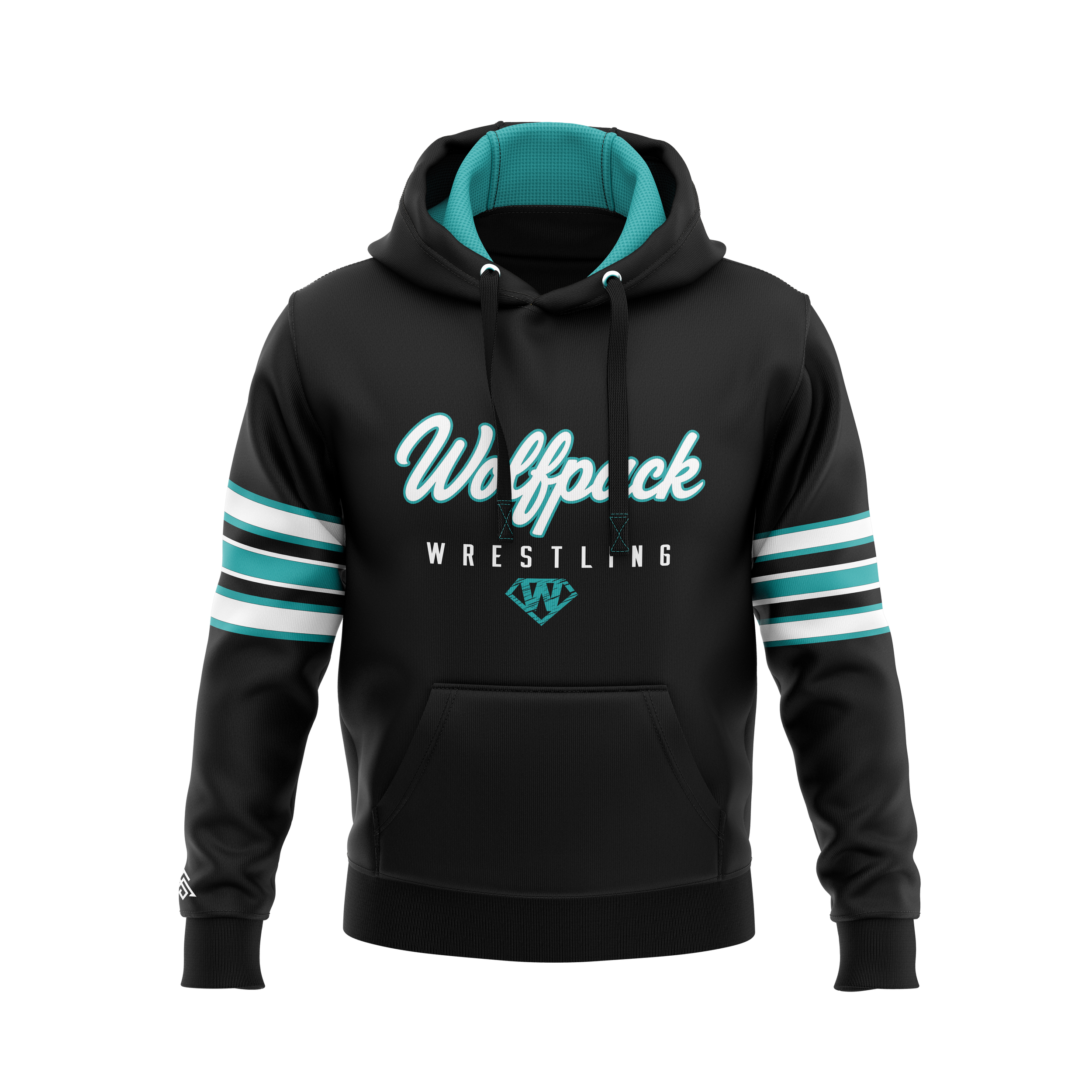 WPA Black & Turquoise Hoodie