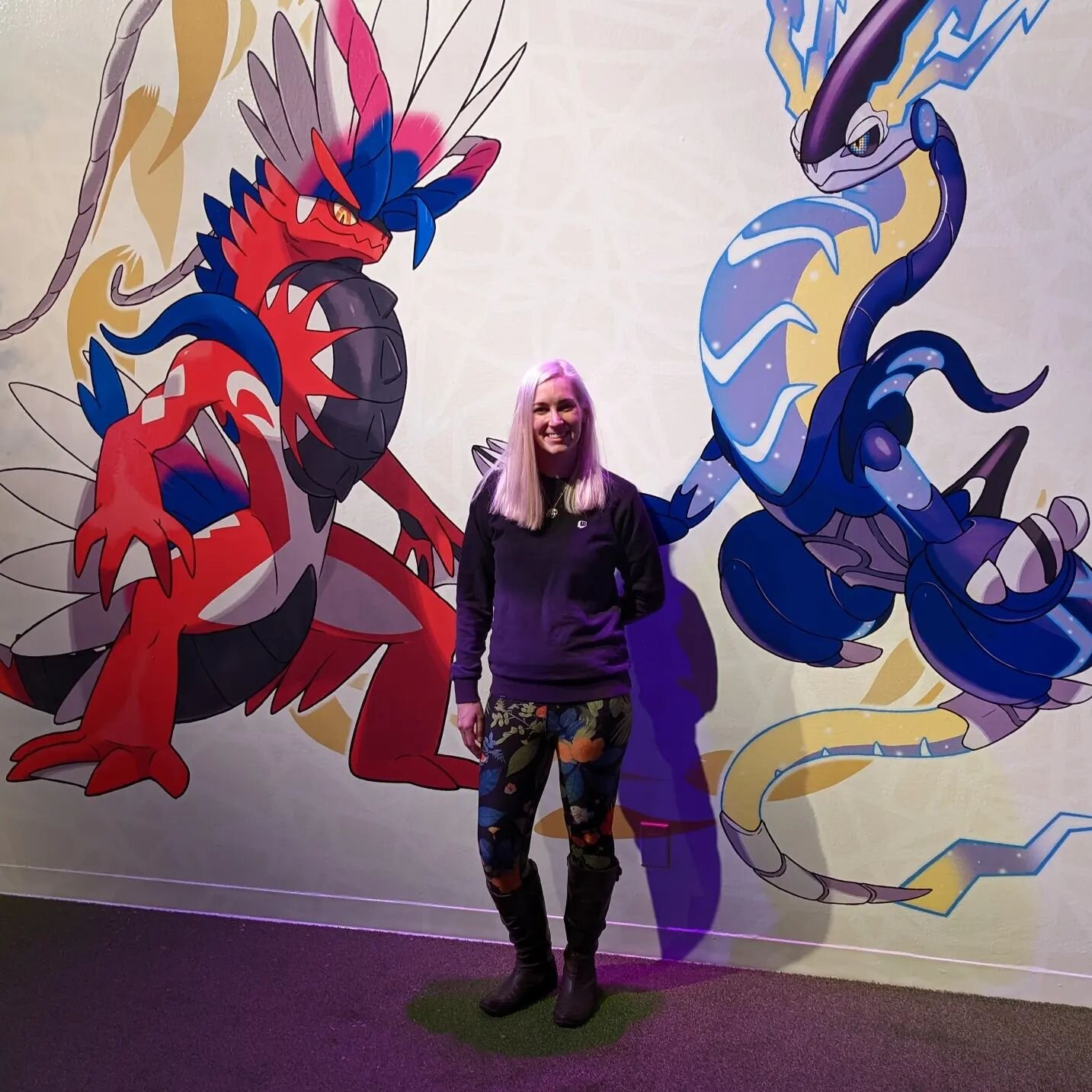 We had so much fun celebrating the launch of #pokemonscarlet and #pokemonviolet! It was great to see so much excitement for the games, and to see an unexpected friend ☺️