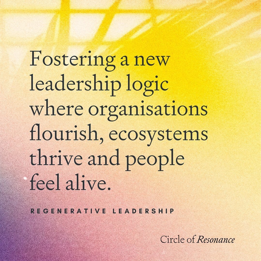 At Circle of Resonance, we are committed to nurturing a new generation of leaders who embrace #regenerativeleadership principles. 🌱

Through our #coaching and #training we empower people to create a more #sustainable, #equitable, and #flourishing wo