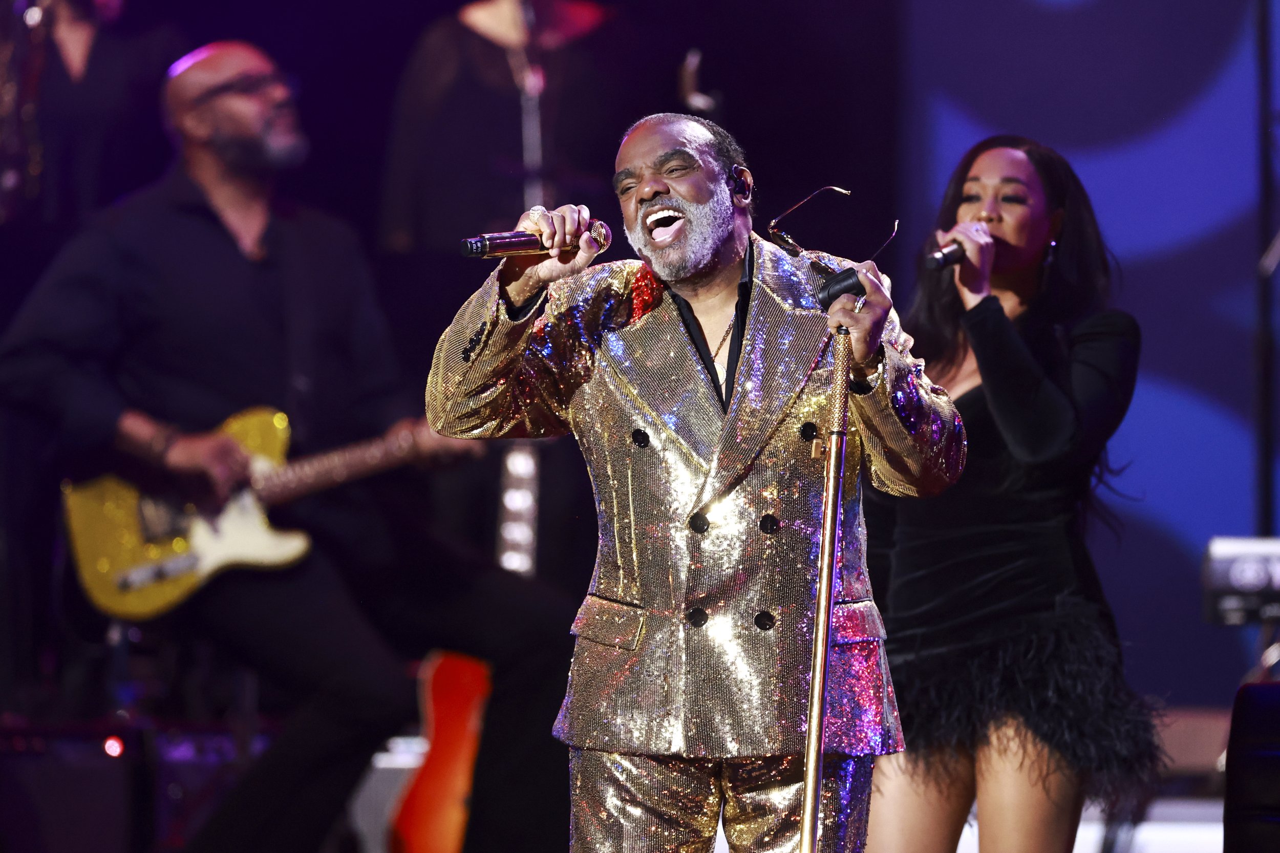  LOS ANGELES, CALIFORNIA - FEBRUARY 03: Ronald Isley of The Isley Brothers performs onstage during MusiCares Persons of the Year Honoring Berry Gordy and Smokey Robinson at Los Angeles Convention Center on February 03, 2023 in Los Angeles, California