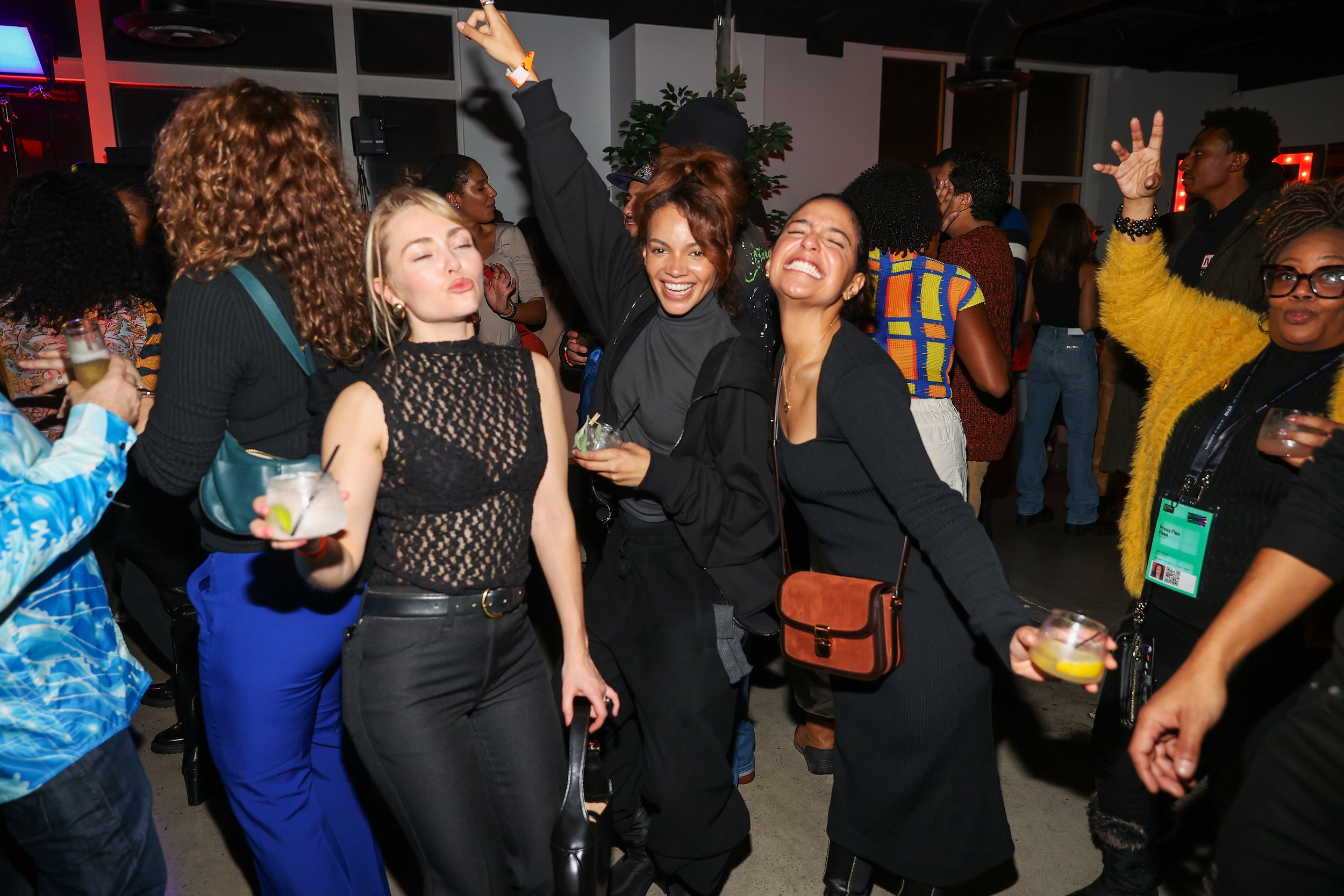 AnnaSophia Robb, Leslie Grace, and Coral Pena toast with Ketel One Vodka at MIDNIGHT MACRO during the Sundance Film Festival.jpg