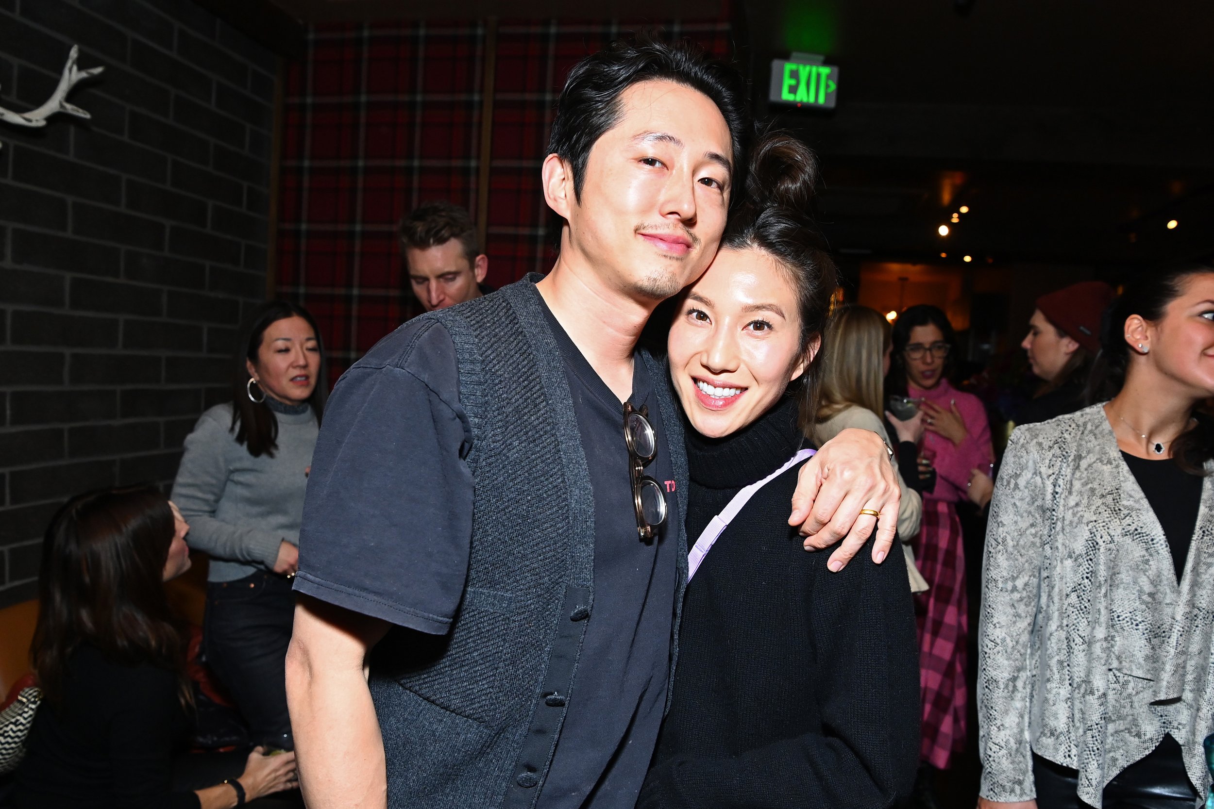 Steven Yeun and Joana Pak attend the Ketel One Family Made Vodka Celebrates - Love Me Cocktail Party at Fletcher's.jpg