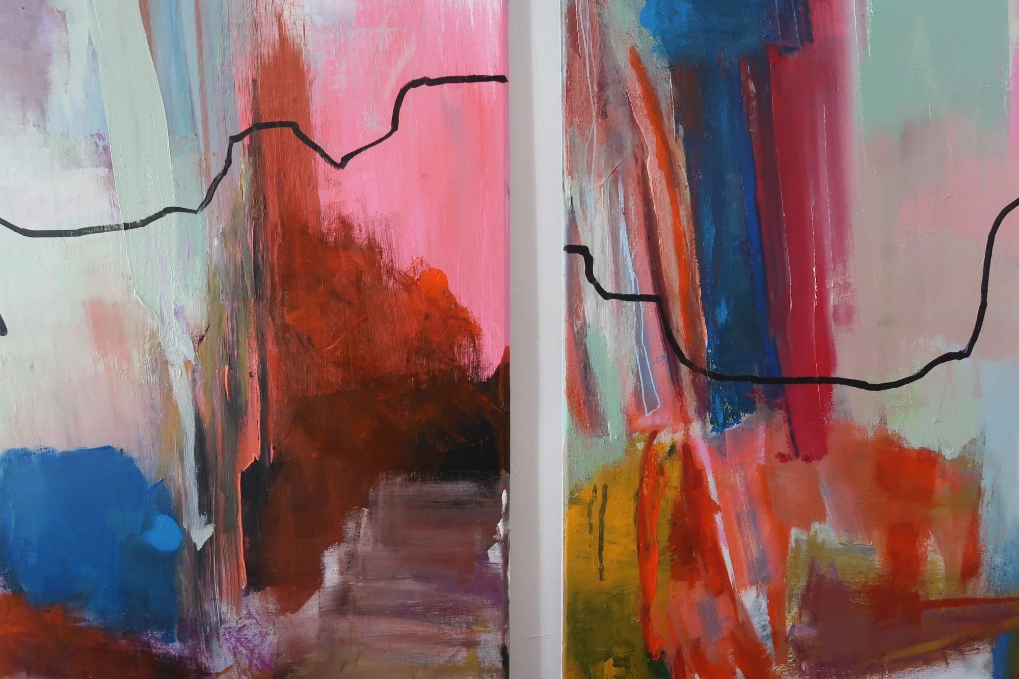 Not made for each other, but better together aka Los Angeles II+III, 80x60cm, 2020