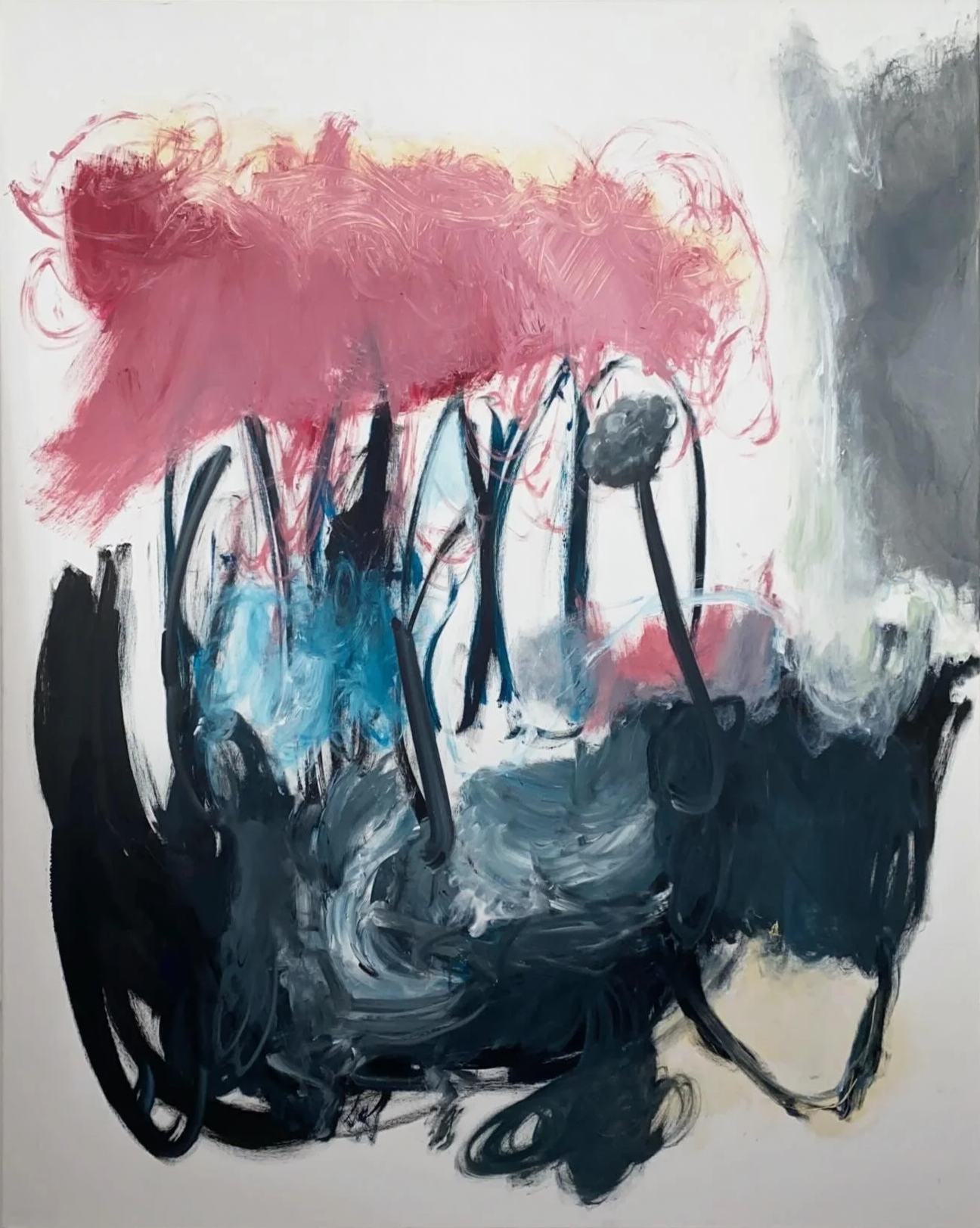 Pink Sky and Flower, 150x120cm, 2025