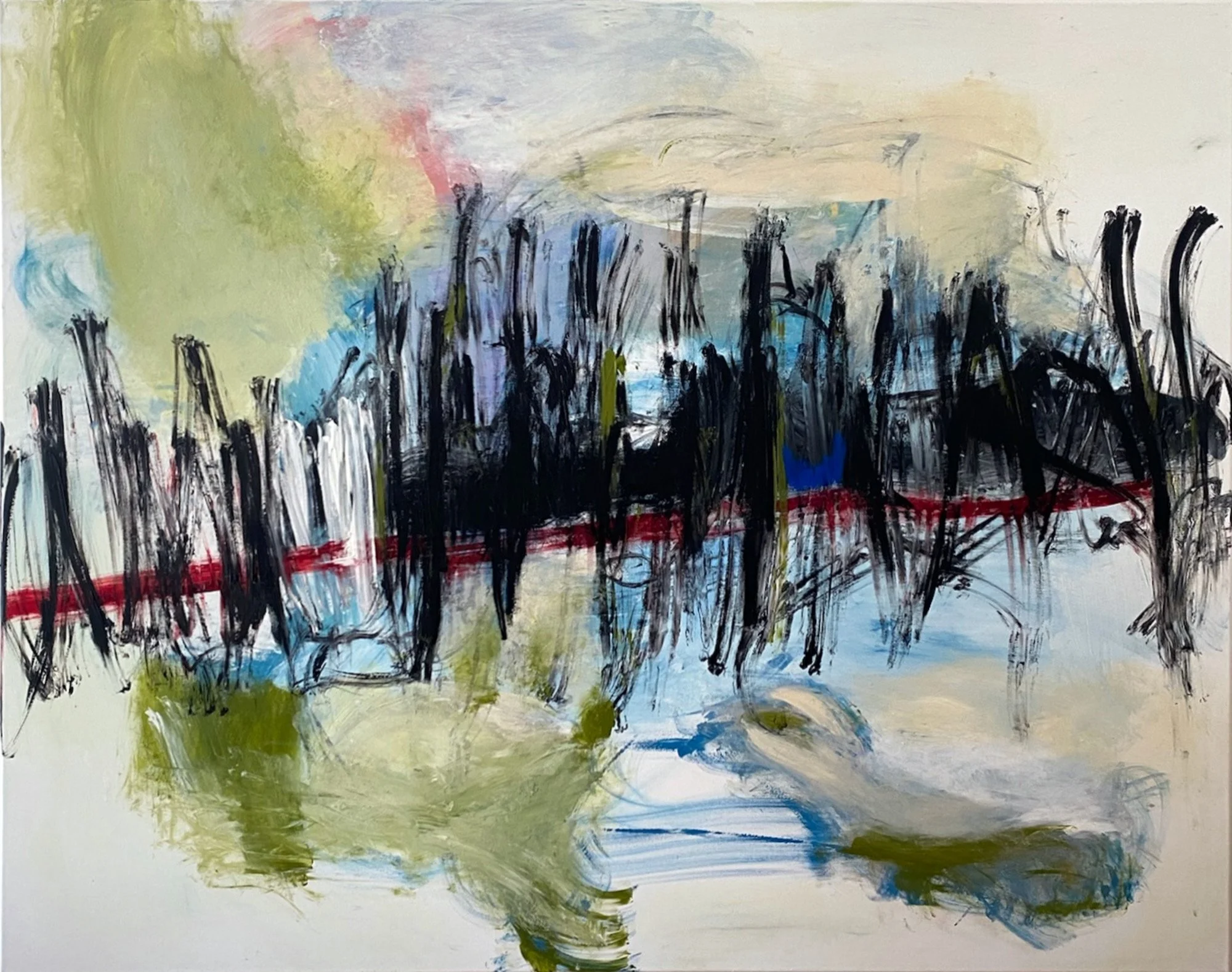 blue has her alibi, 120x150cm, 2024