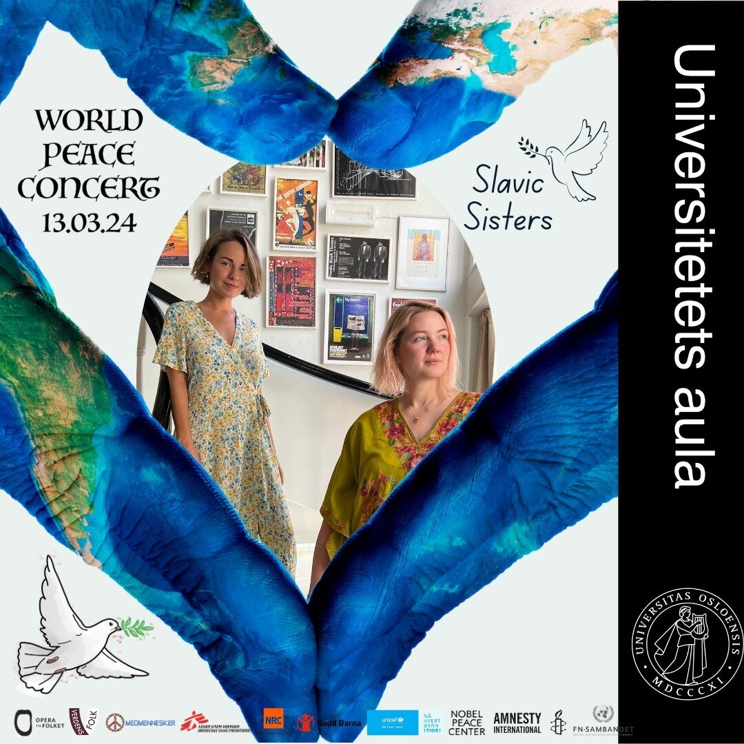 ARTISTER P&Aring; WORLD PEACE CONCERT 13.03.2024 🕊️🌎

Slavic Sisters
(Aleksandra Morozova / Agata Zelechowska)

Slavic Sisters is a duo that emerged from a friendship between two musicians originating from Russia and Poland. Their main focus is sin