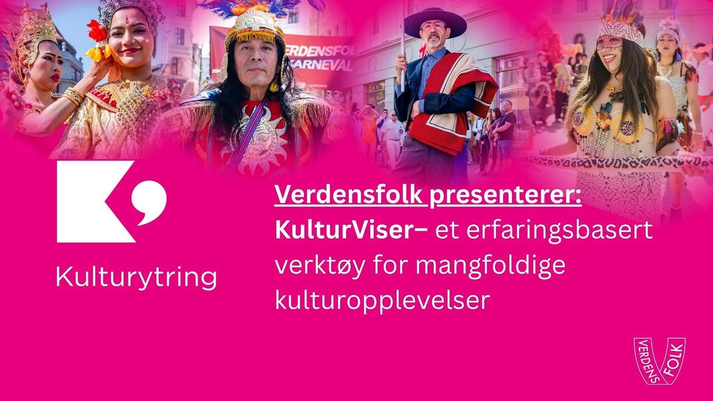 Hvordan skaper vi kulturopplevelser som speiler hele samfunnet? 

Bli med p&aring; en praktisk og inspirerende workshop der Verdensfolk deler sitt erfaringsbaserte verkt&oslash;y for inkluderende arrangementer &ndash; med kulturmangfold i sentrum. 

