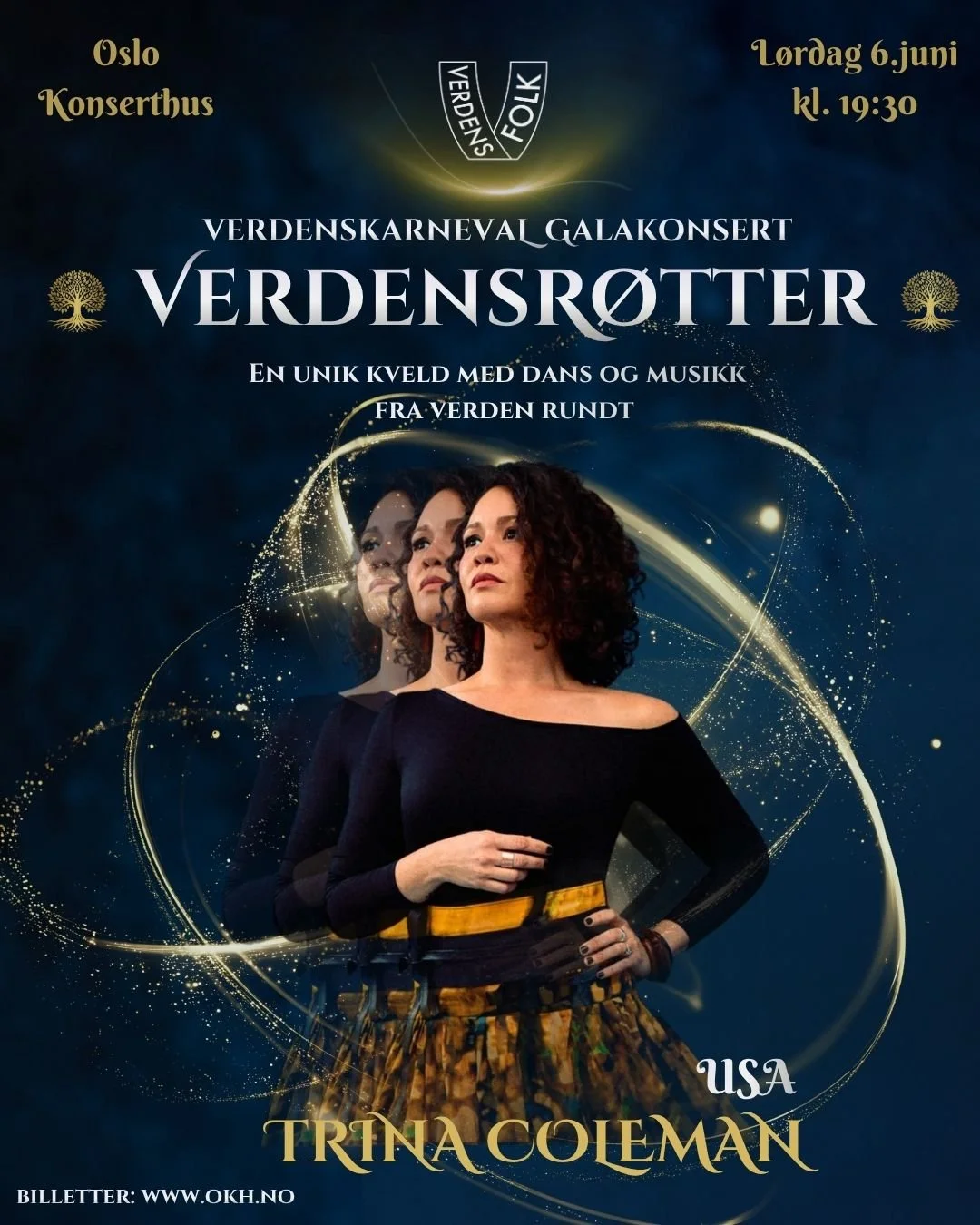🎤 @trinacmusic til Verdensr&oslash;tter! 🇺🇸

Vi er stolte av &aring; presentere Trina Coleman som en del av Verdenskarneval Galakonsert: Verdensr&oslash;tter i Oslo Konserthus.

Trina Coleman er sanger, komponist og formidler fra USA, bosatt i Nor