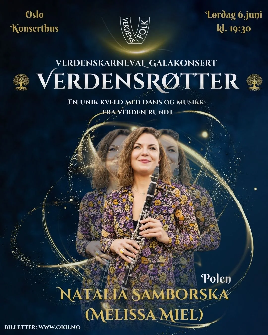 🎼 Natalia Sophia Samborska til Verdensr&oslash;tter! 🇵🇱

Vi er stolte av &aring; presentere Natalia Samborska (Melissa Miel) som en del av Verdenskarneval Galakonsert: Verdensr&oslash;tter i Oslo Konserthus.

Natalia er en polsk klarinettist, komp