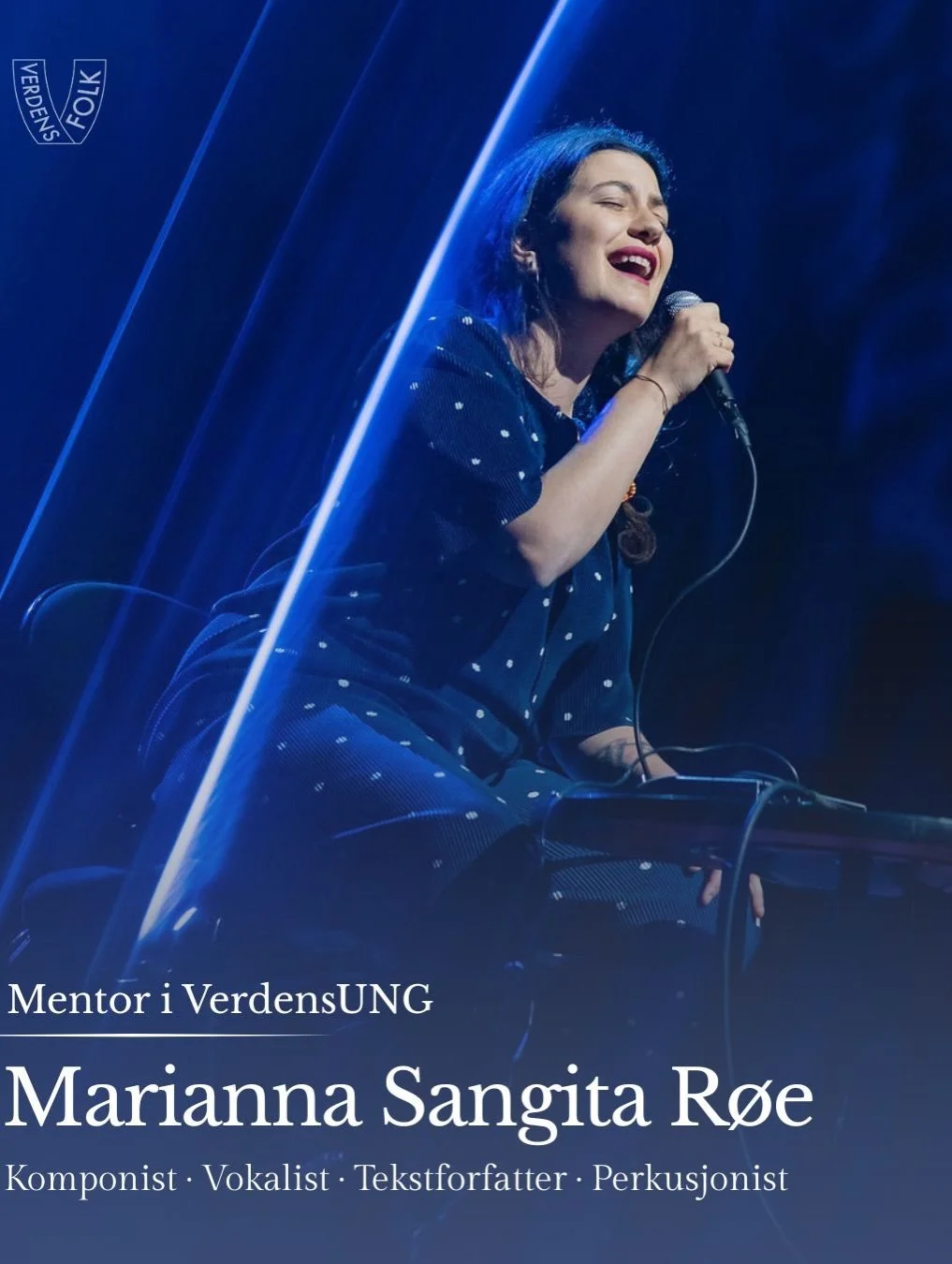 ✨ M&oslash;t Marianna Sangita Angeletaki R&oslash;e &ndash; mentor i VerdensUNG!

Marianna er gresk-norsk komponist, vokalist, tekstforfatter og perkusjonist. Som mentor i VerdensUNG vil hun dele erfaringer og gi faglig veiledning til unge som &oslas