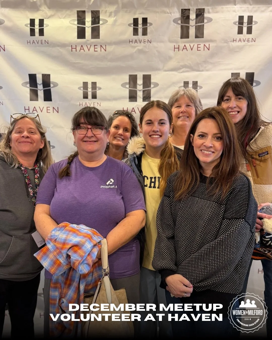 We closed out 2025 the way we always hope to&mdash;with our final Women In Milford Meetup of the year spent volunteering at HAVEN of Oakland County. Yesterday, Jan Erisman, Diane Perry, Lisa &amp; Riley Porter, Gina Salaski, and Marie Kelly came toge