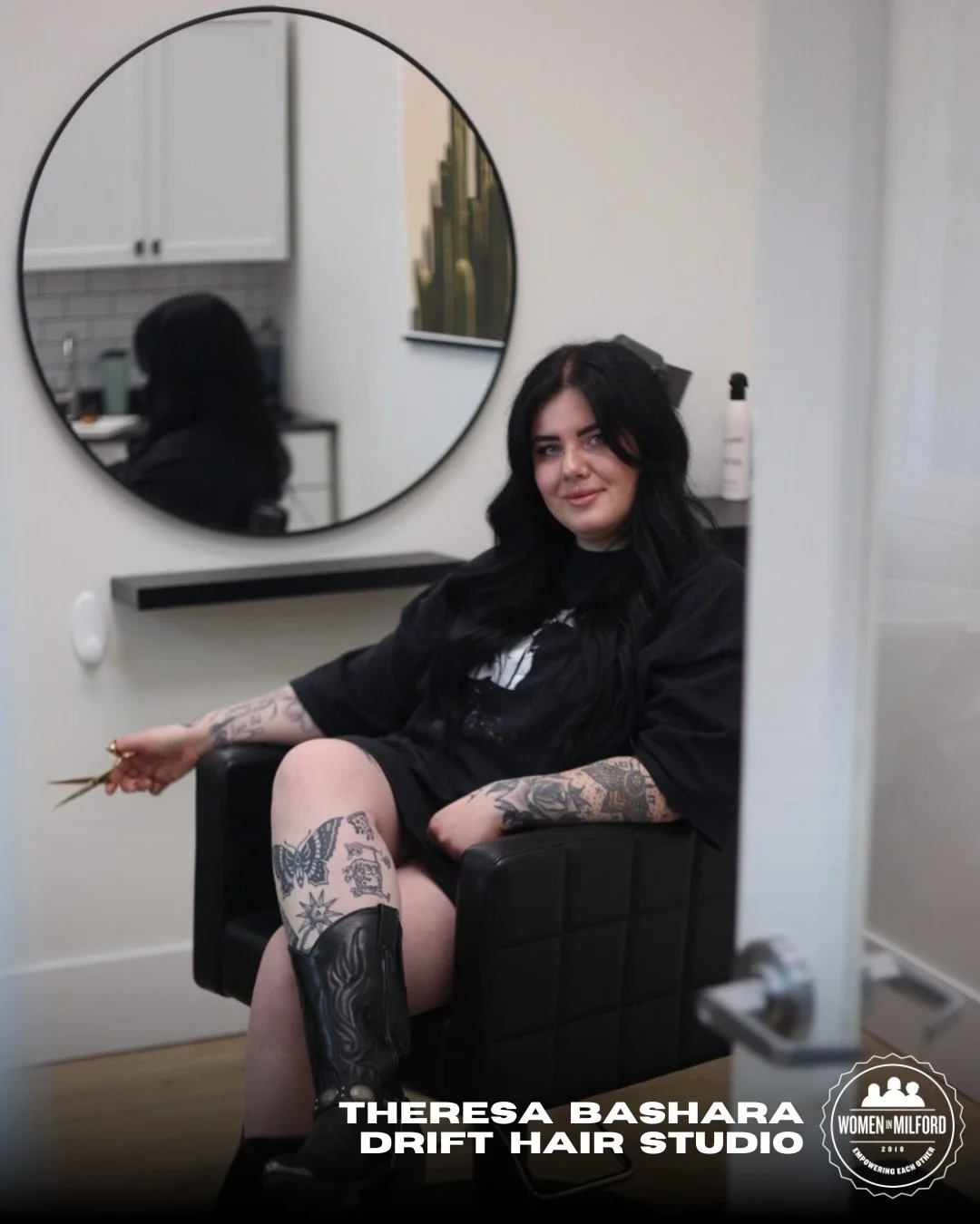 Meet Theresa Bashara, owner of Drift Hair Studio, located inside 525 Main Studios in downtown Milford. With 11 years in the industry, Theresa has built a space that reflects both her creativity and her commitment to healthy, effortless beauty. Specia
