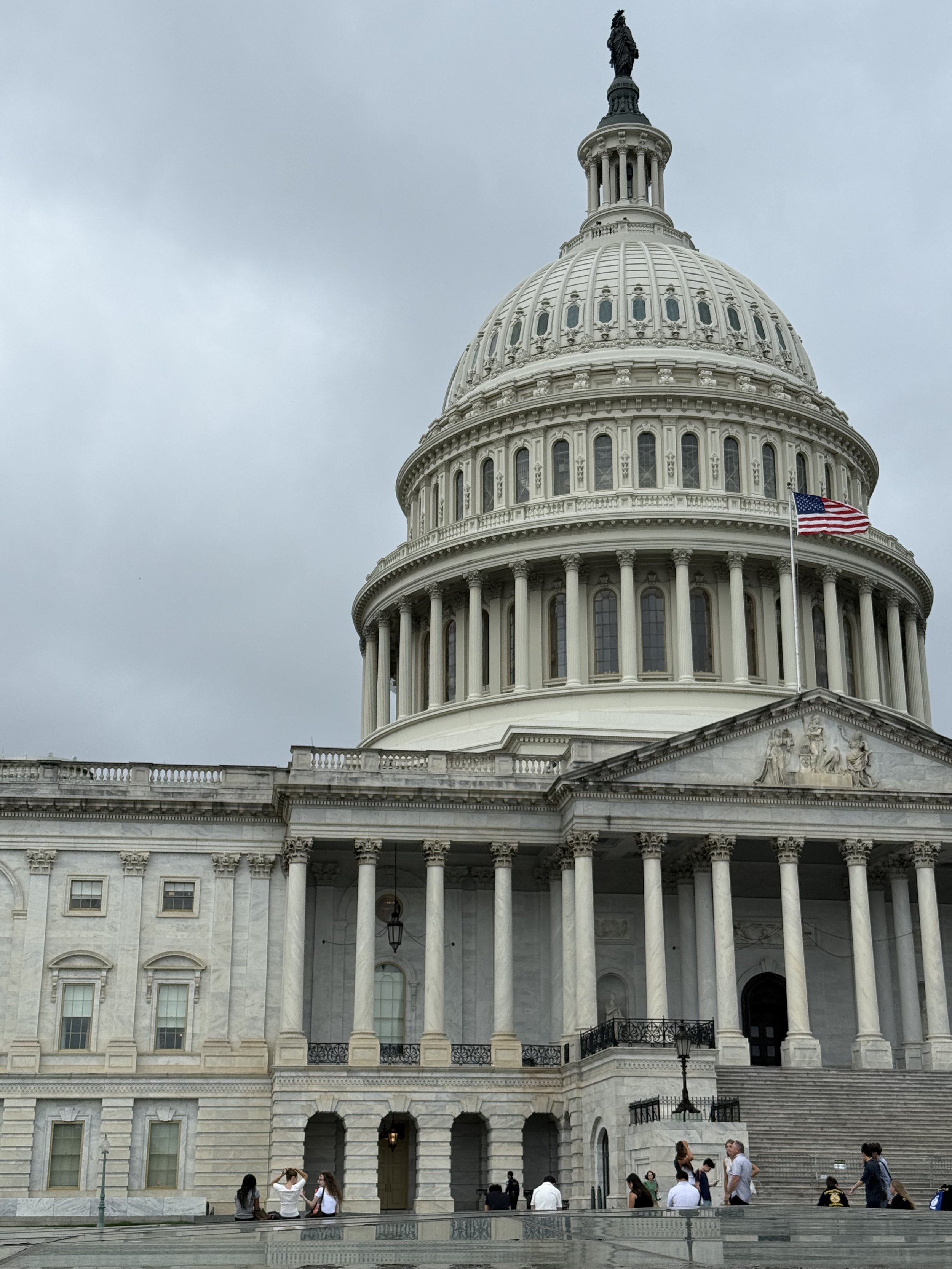 U.S. Capitol dwarfs our group at its foot